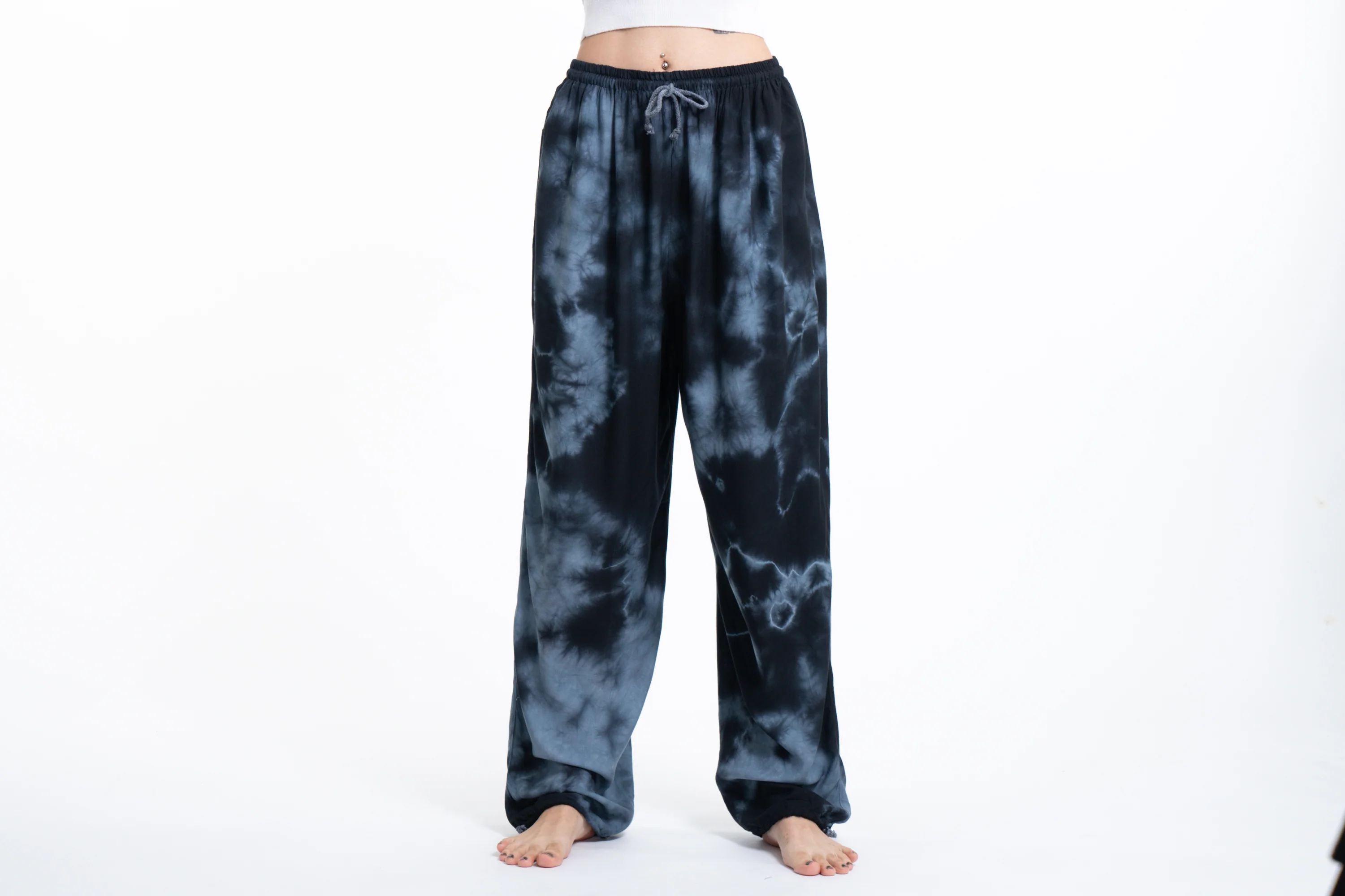 1568-Tie-Dye-Drawstring-Women-s-Yoga-Massage-Pants-in-Black-2.webp Tie Dye Drawstring Women's Yoga Massage Pants in Black