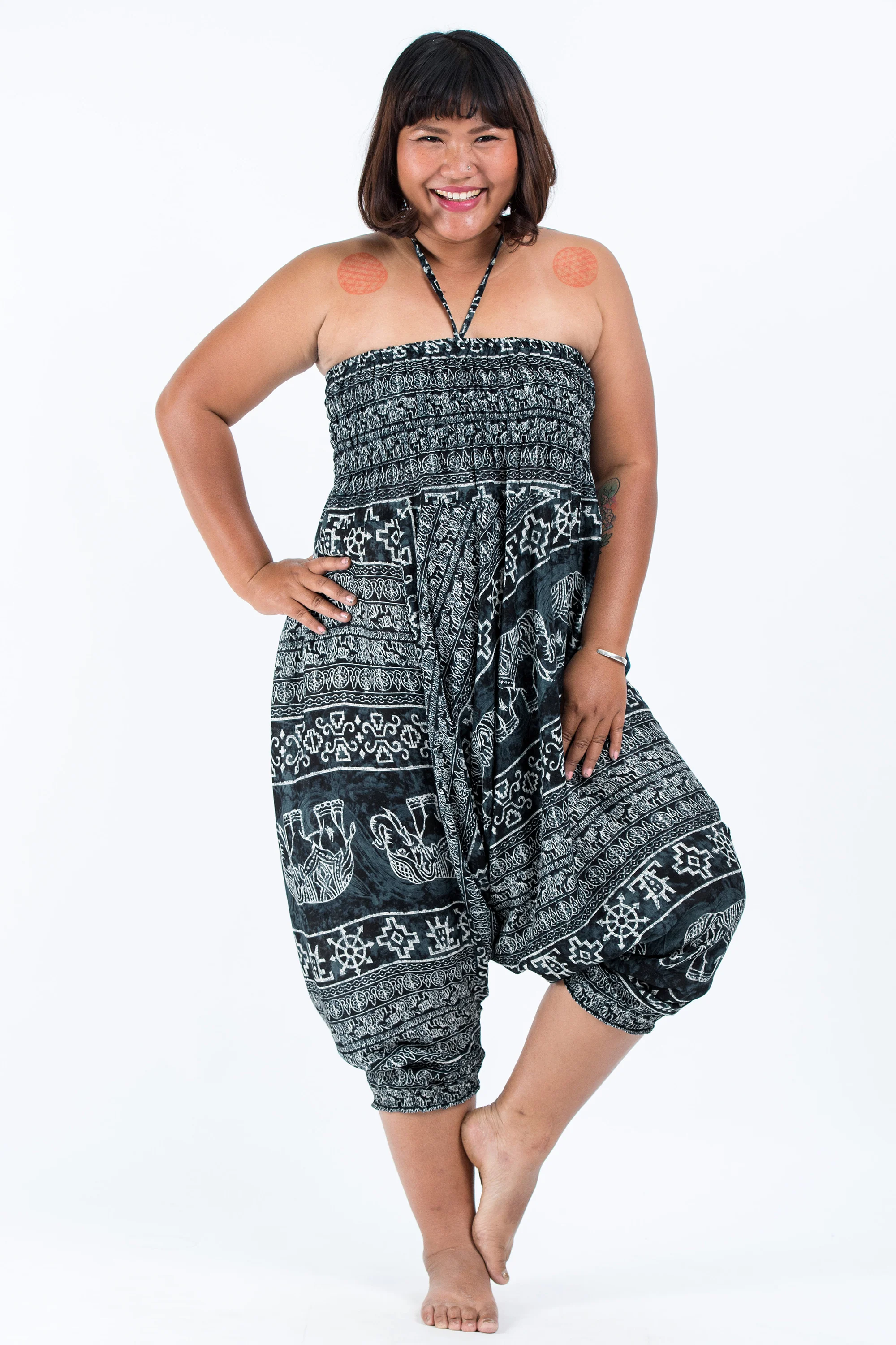 1577-Plus-Size-Marble-Elephant-2-in-1-Jumpsuit-Elephant-Pants-in-Black-5.webp Plus Size Marble Elephant 2-in-1 Jumpsuit Elephant Pants in Black