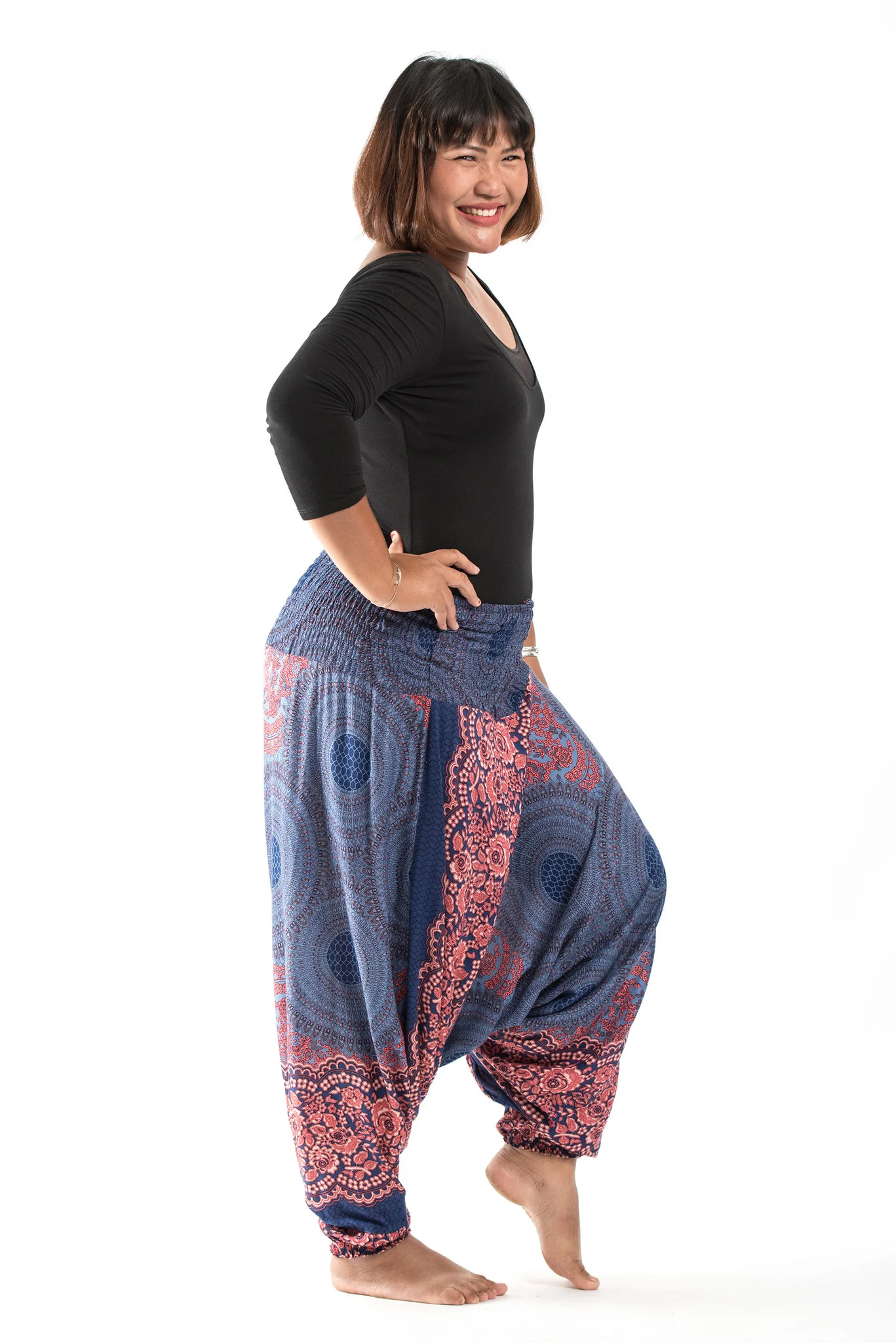 1580-Plus-Size-Geometric-Mandalas-2-in-1-Jumpsuit-Harem-Pants-in-Blue-3.webp Plus Size Geometric Mandalas 2-in-1 Jumpsuit Harem Pants in Blue