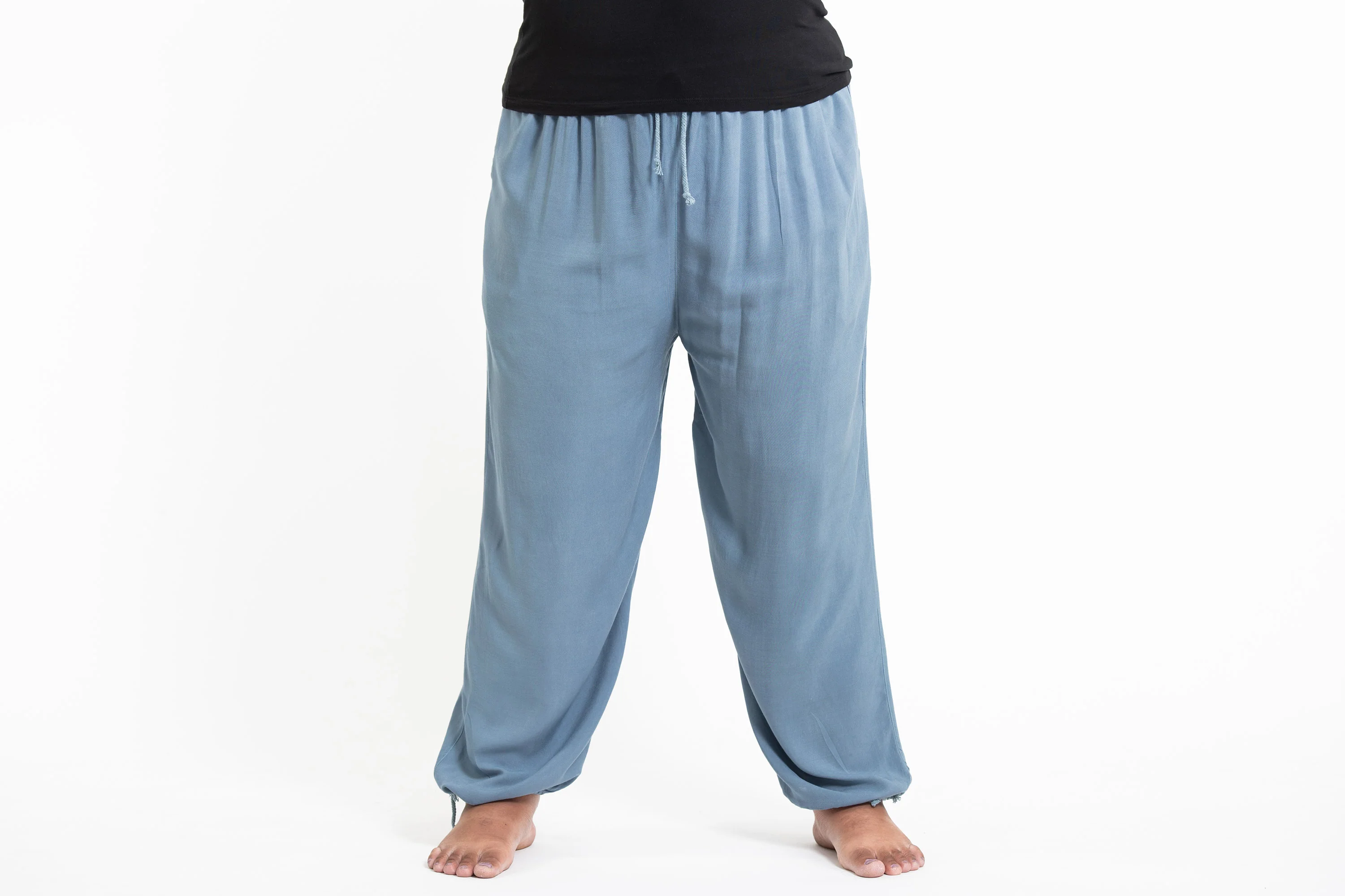 1583-Plus-Size-Solid-Color-Drawstring-Women-s-Yoga-Massage-Pants-in-Blue-Gray-2.webp Plus Size Solid Color Drawstring Women's Yoga Massage Pants in Blue Gray