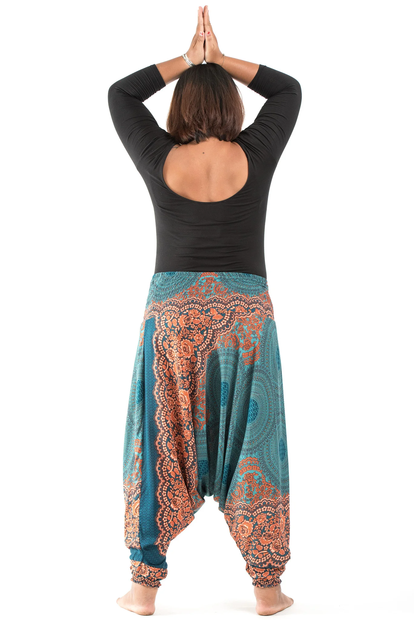 1586-Plus-Size-Geometric-Mandalas-2-in-1-Jumpsuit-Harem-Pants-in-Turquoise-4.webp Plus Size Geometric Mandalas 2-in-1 Jumpsuit Harem Pants in Turquoise