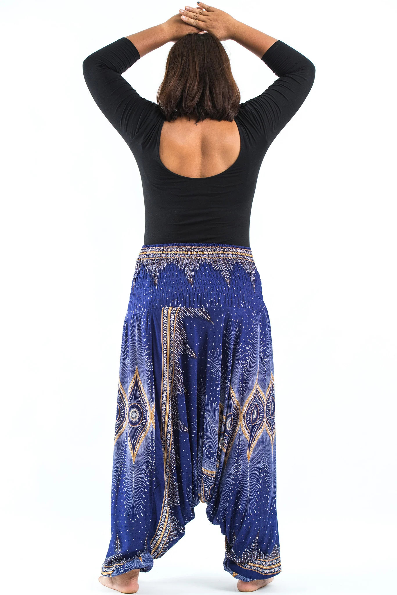 1587-Plus-Size-Diamond-Peacock-2-in-1-Jumpsuit-Harem-Pants-in-Blue-4.webp Plus Size Diamond Peacock 2-in-1 Jumpsuit Harem Pants in Blue