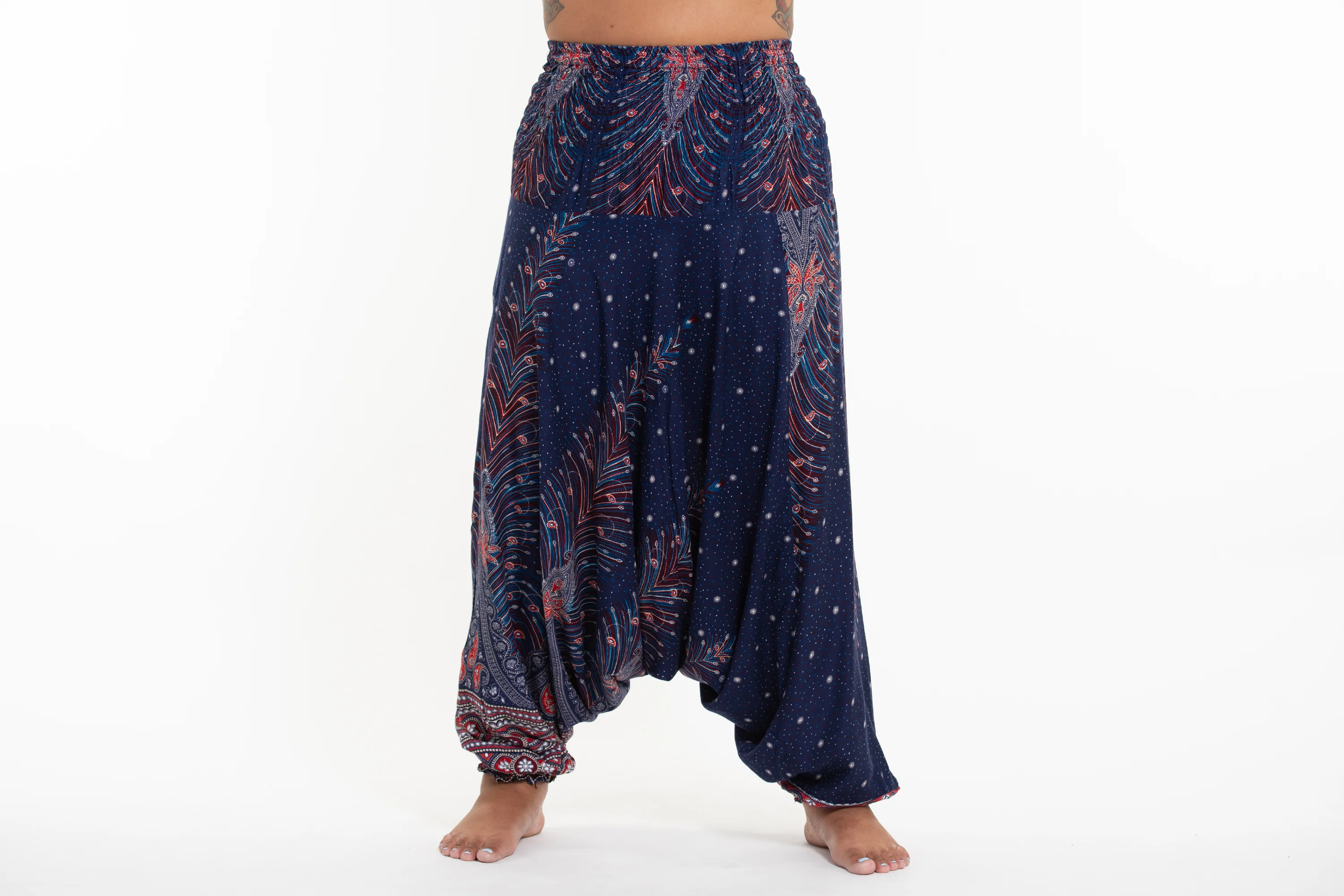 1617-Plus-Size-Peacock-Feathers-2-in-1-Jumpsuit-Harem-Pants-in-Blue-2.webp Plus Size Peacock Feathers 2-in-1 Jumpsuit Harem Pants in Blue