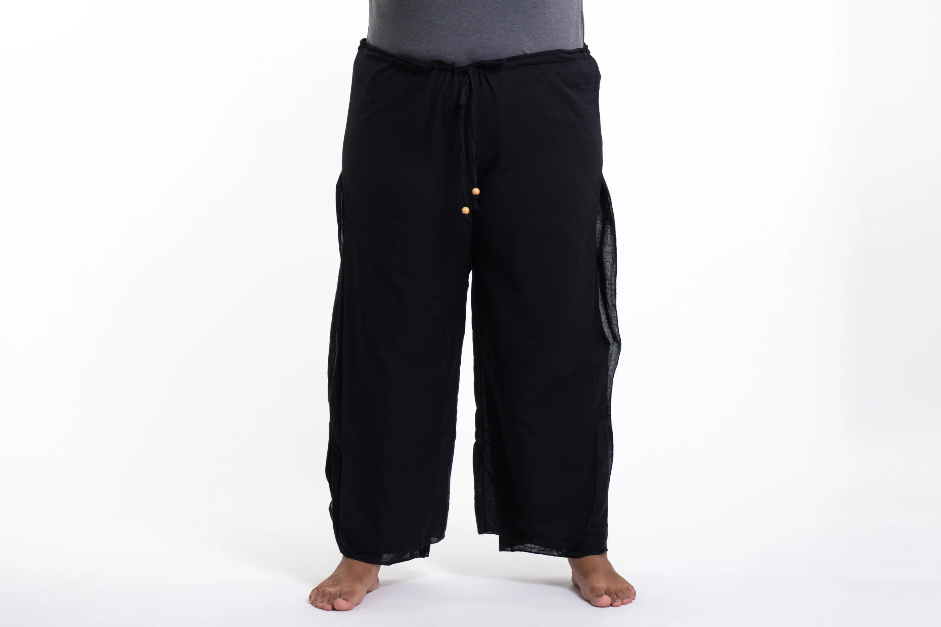 1629-Plus-Size-Women-s-Thai-Harem-Double-Layers-Palazzo-Pants-in-Solid-Black-2.webp Plus Size Women's Thai Harem Double Layers Palazzo Pants in Solid Black