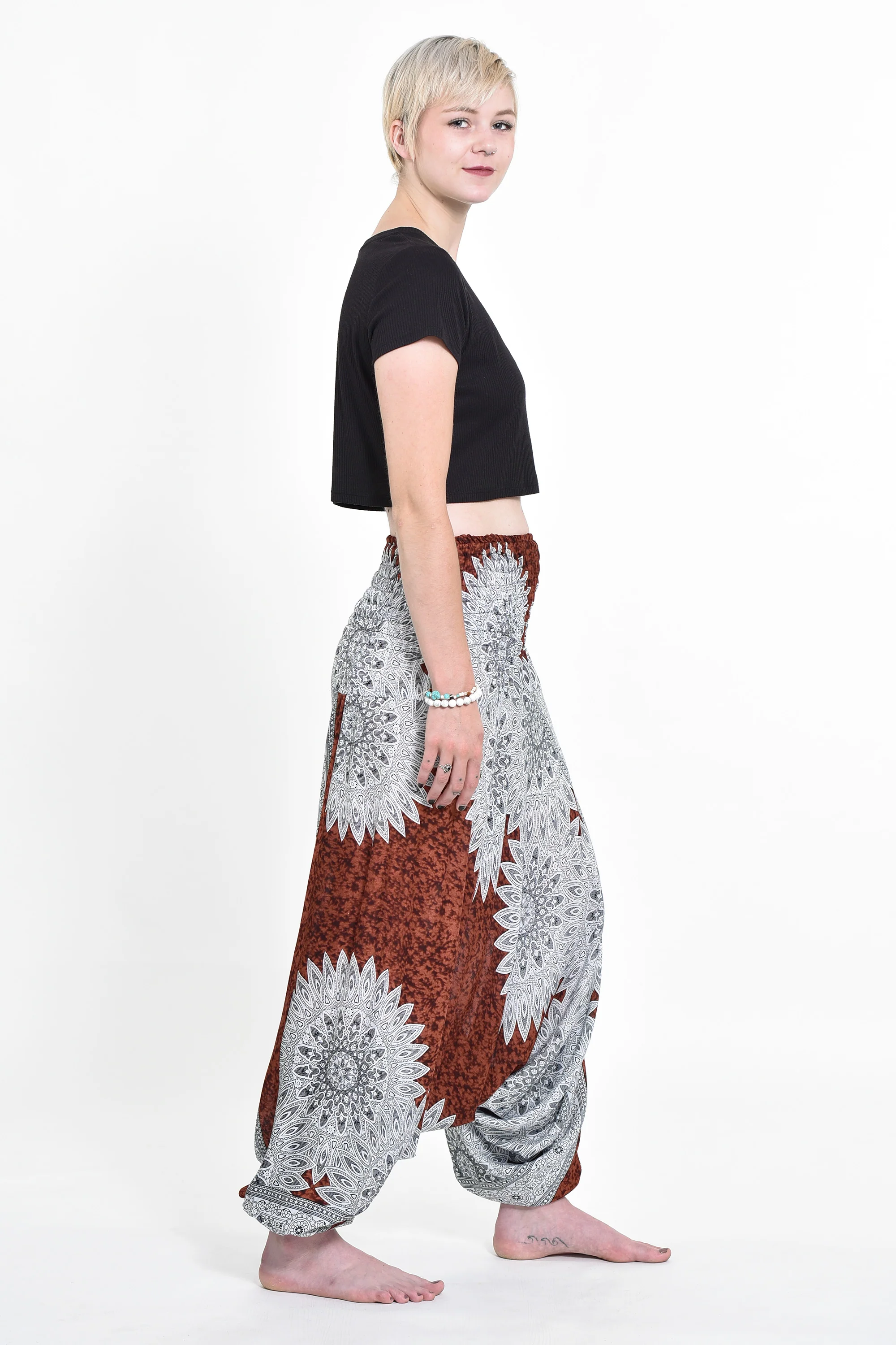 1643-Marble-Mandalas-2-in-1-Jumpsuit-Harem-Pants-in-Brown-3.webp Marble Mandalas 2-in-1 Jumpsuit Harem Pants in Brown