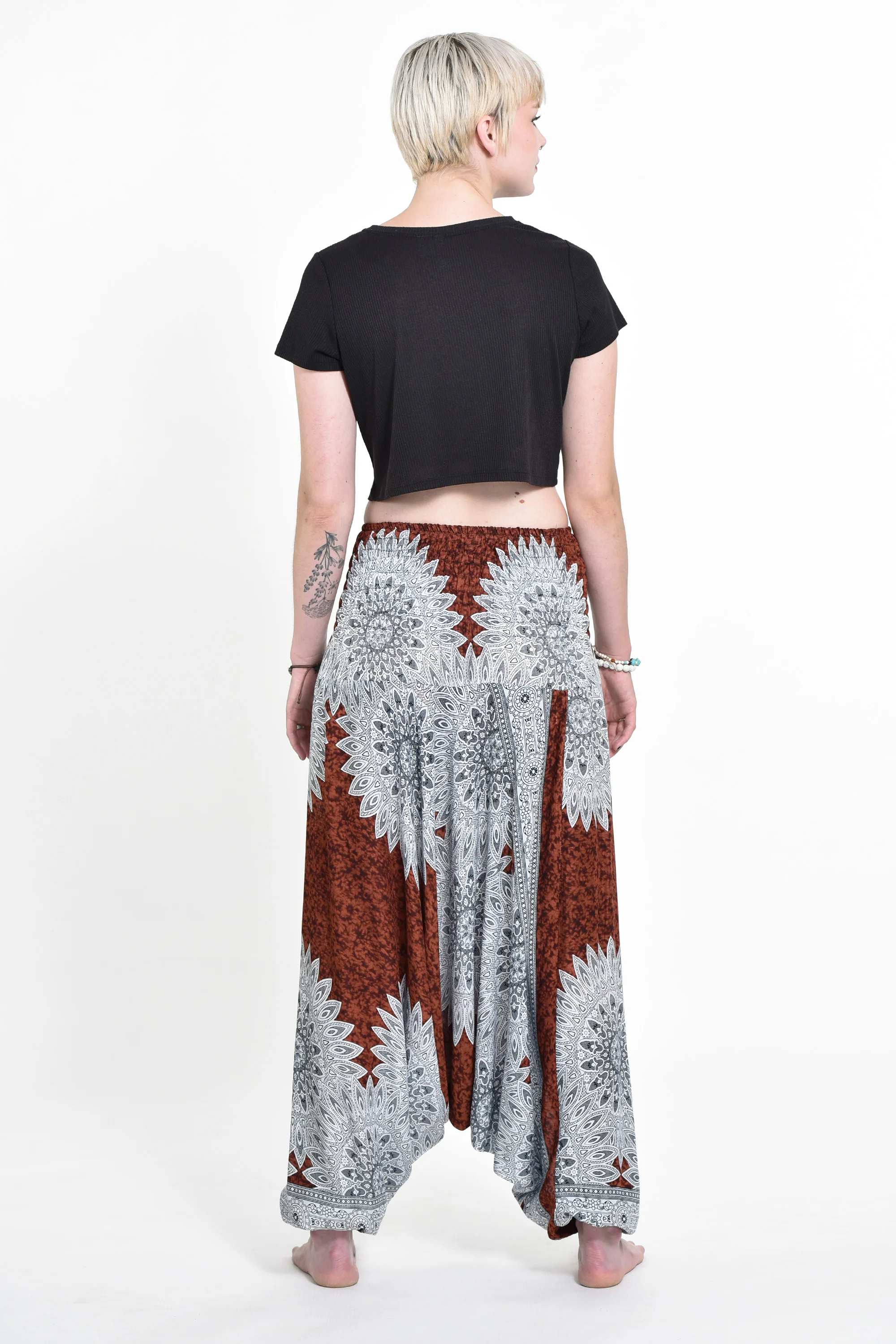 1643-Marble-Mandalas-2-in-1-Jumpsuit-Harem-Pants-in-Brown-4.webp Marble Mandalas 2-in-1 Jumpsuit Harem Pants in Brown