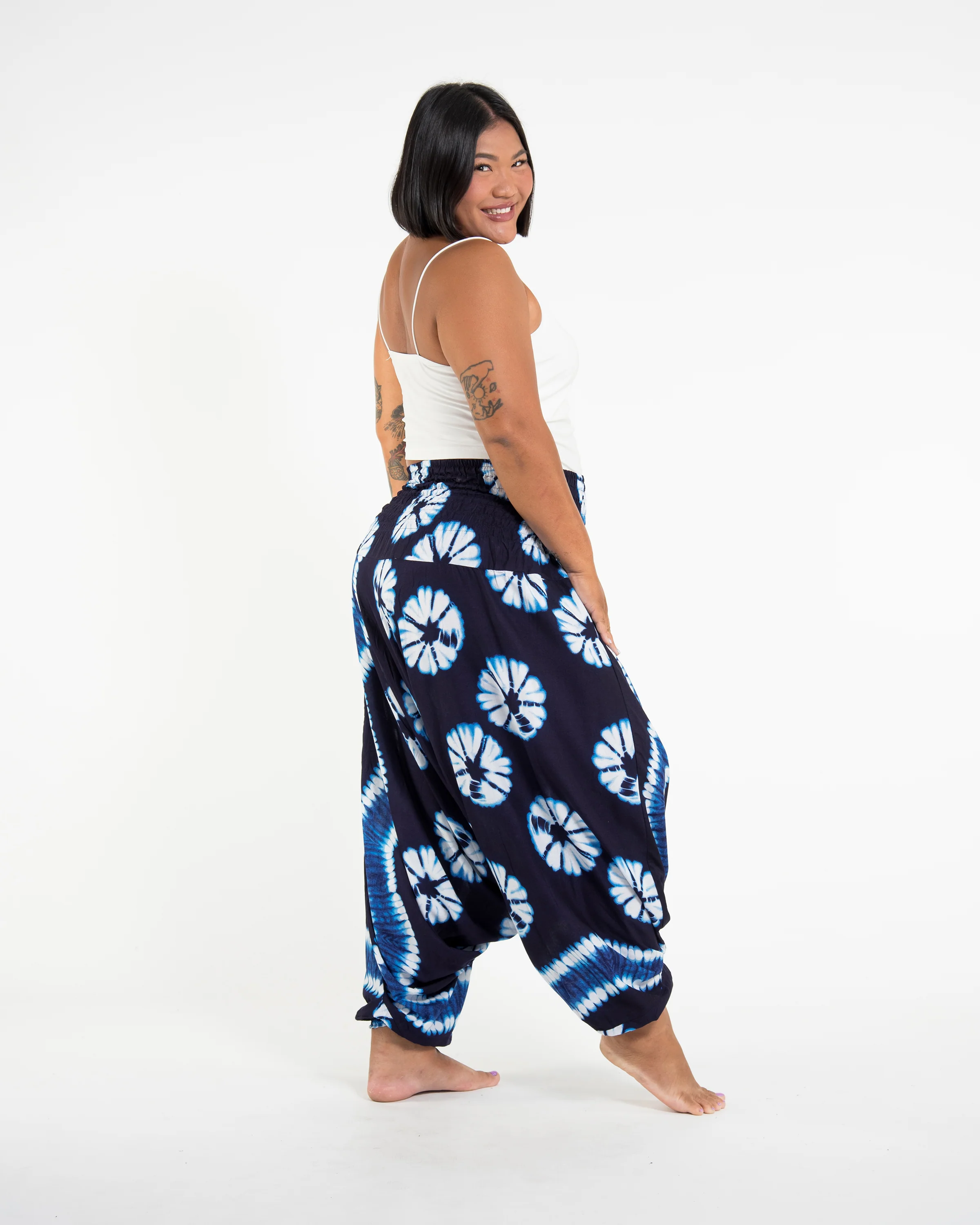 1644-Plus-Size-Tie-Dye-2-in-1-Jumpsuit-Harem-Pants-in-Indigo-3.webp Plus Size Tie Dye 2-in-1 Jumpsuit Harem Pants in Indigo