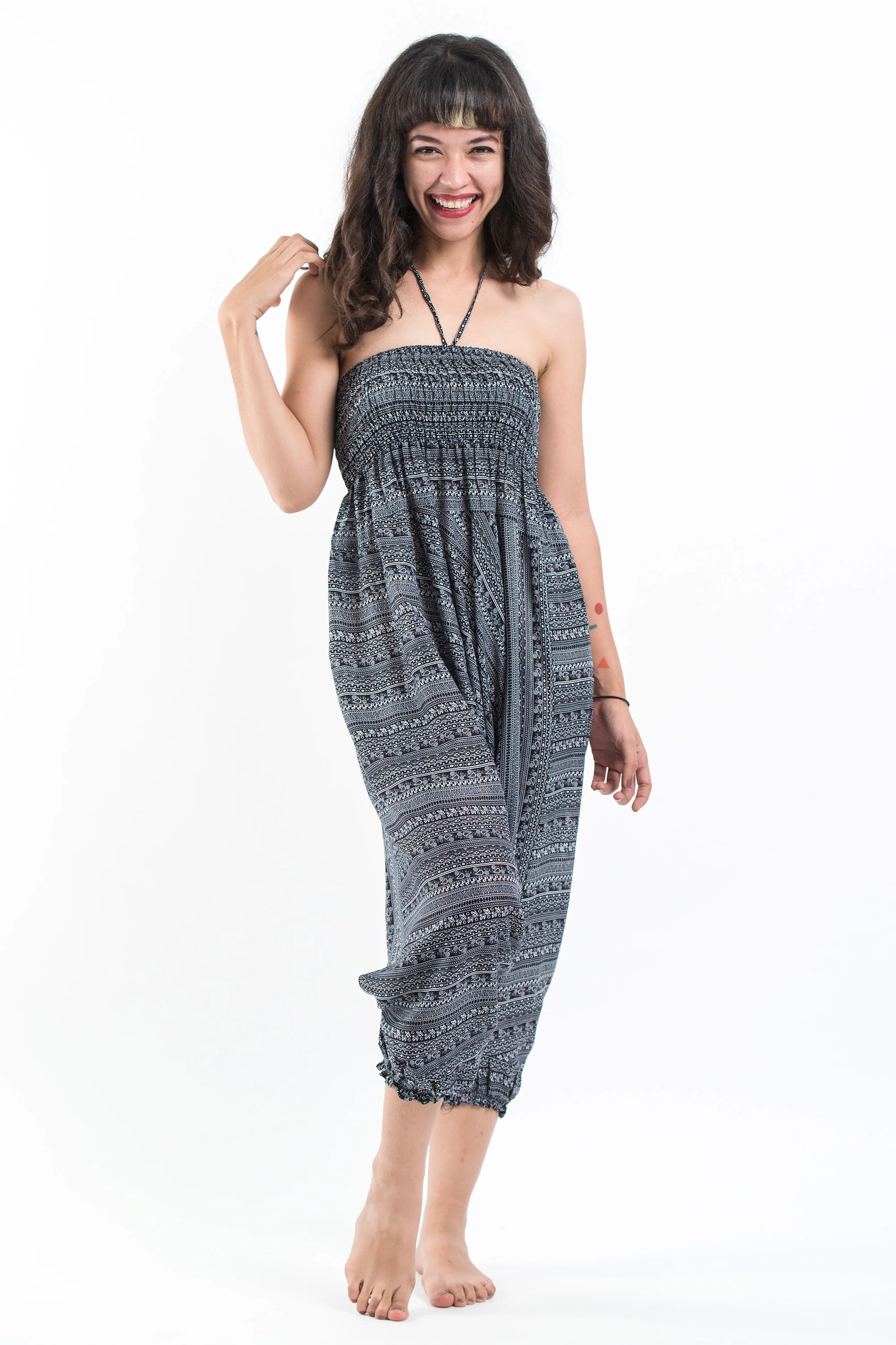 1671-Aztec-Stripes-2-in-1-Jumpsuit-Harem-Pants-in-Black-5.webp Aztec Stripes 2-in-1 Jumpsuit Harem Pants in Black