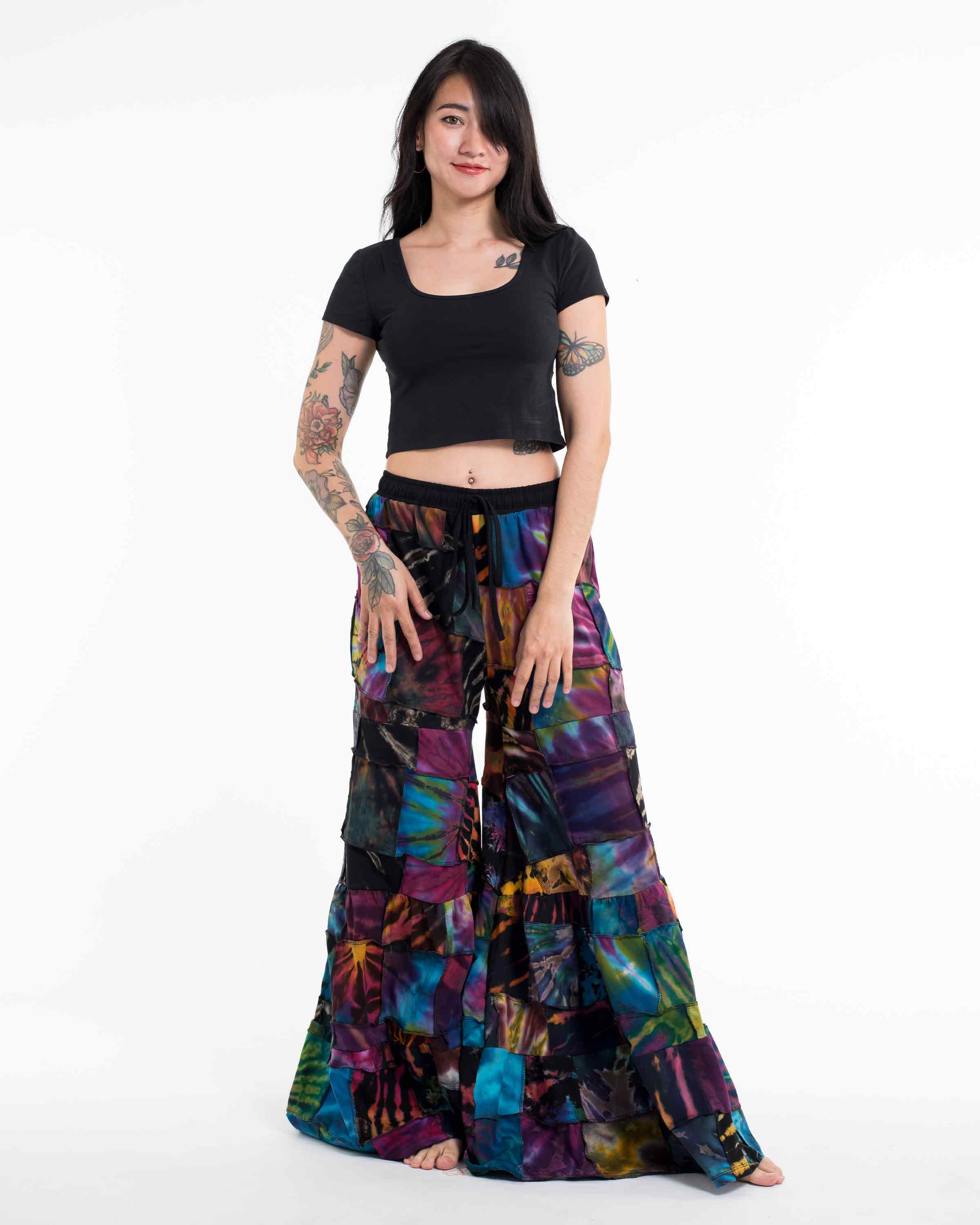 Patchwork Tie Dye Palazzo Pants