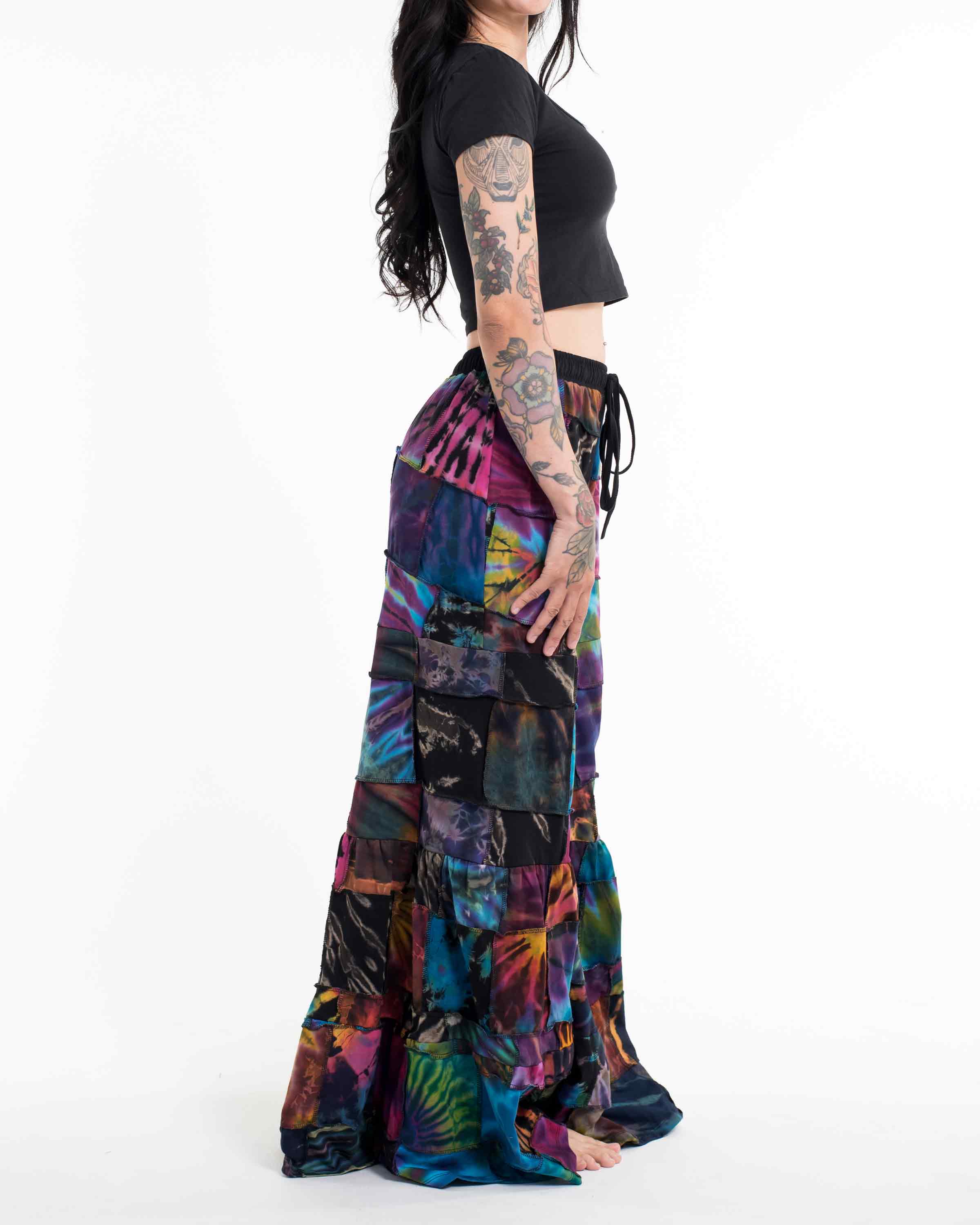 1674-Patchwork-Tie-Dye-Palazzo-Pants-3.jpg Patchwork Tie Dye Palazzo Pants