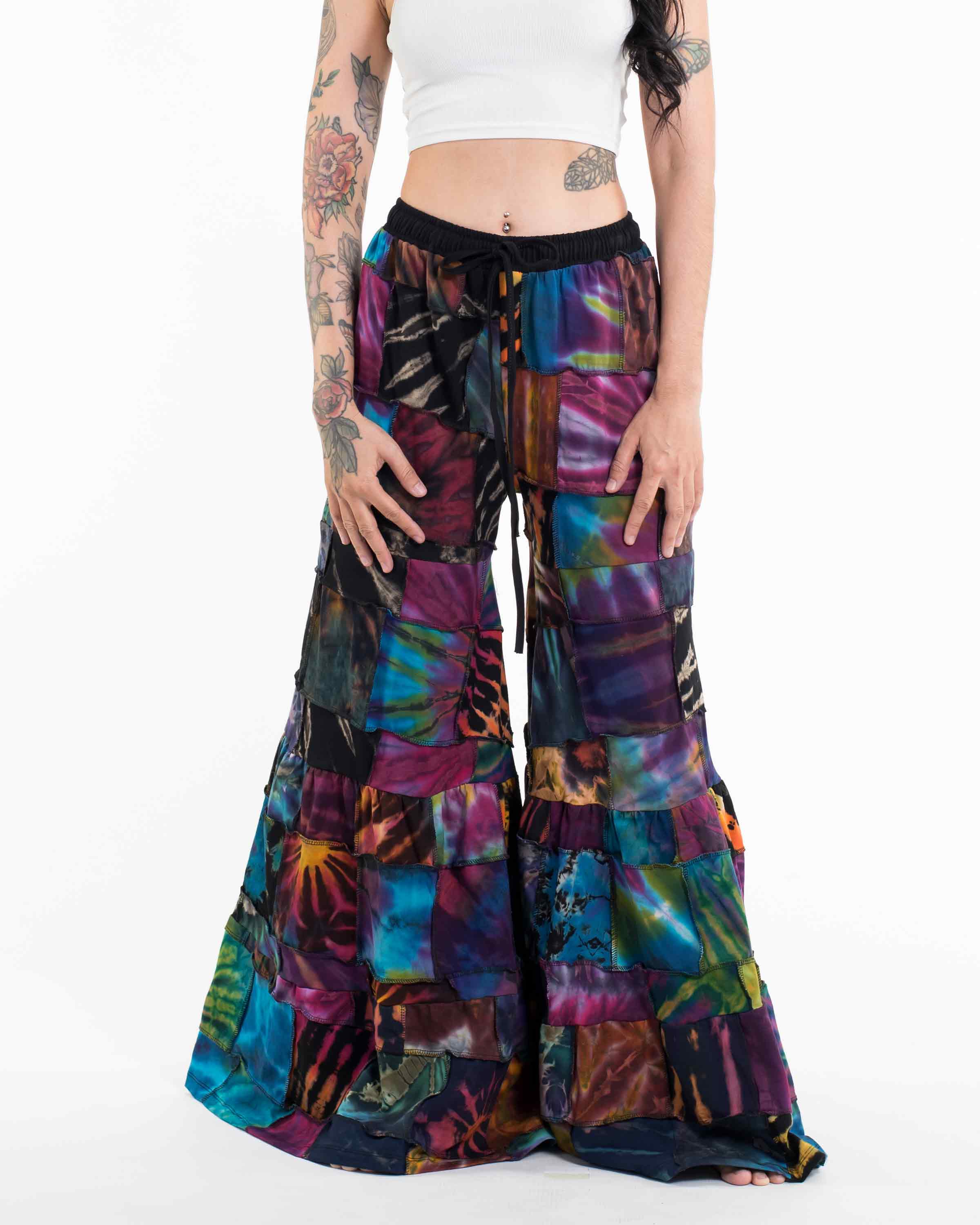 1674-Patchwork-Tie-Dye-Palazzo-Pants-4.jpg Patchwork Tie Dye Palazzo Pants