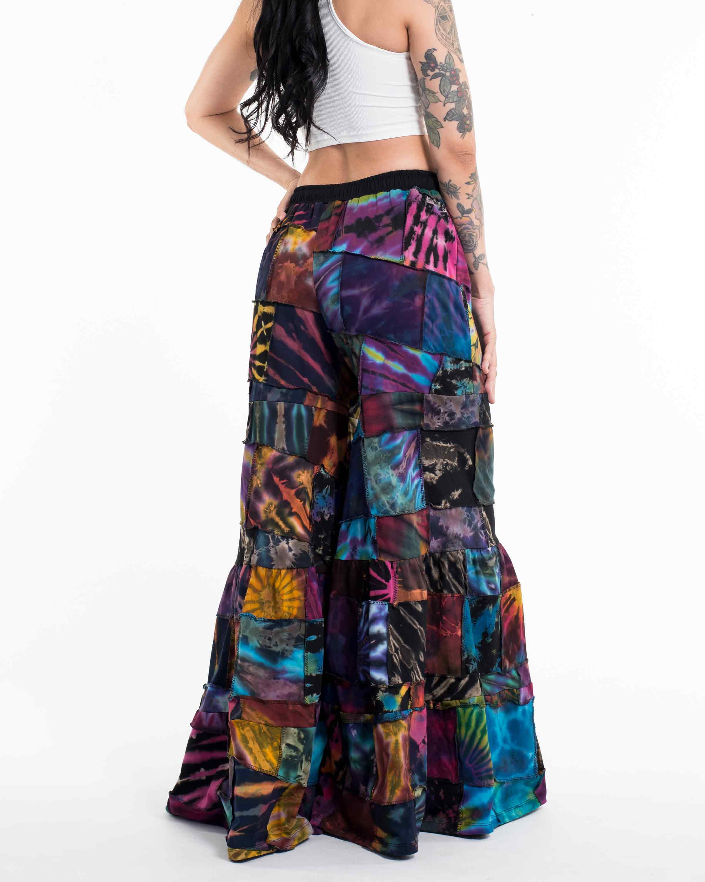 1674-Patchwork-Tie-Dye-Palazzo-Pants-5.jpg Patchwork Tie Dye Palazzo Pants
