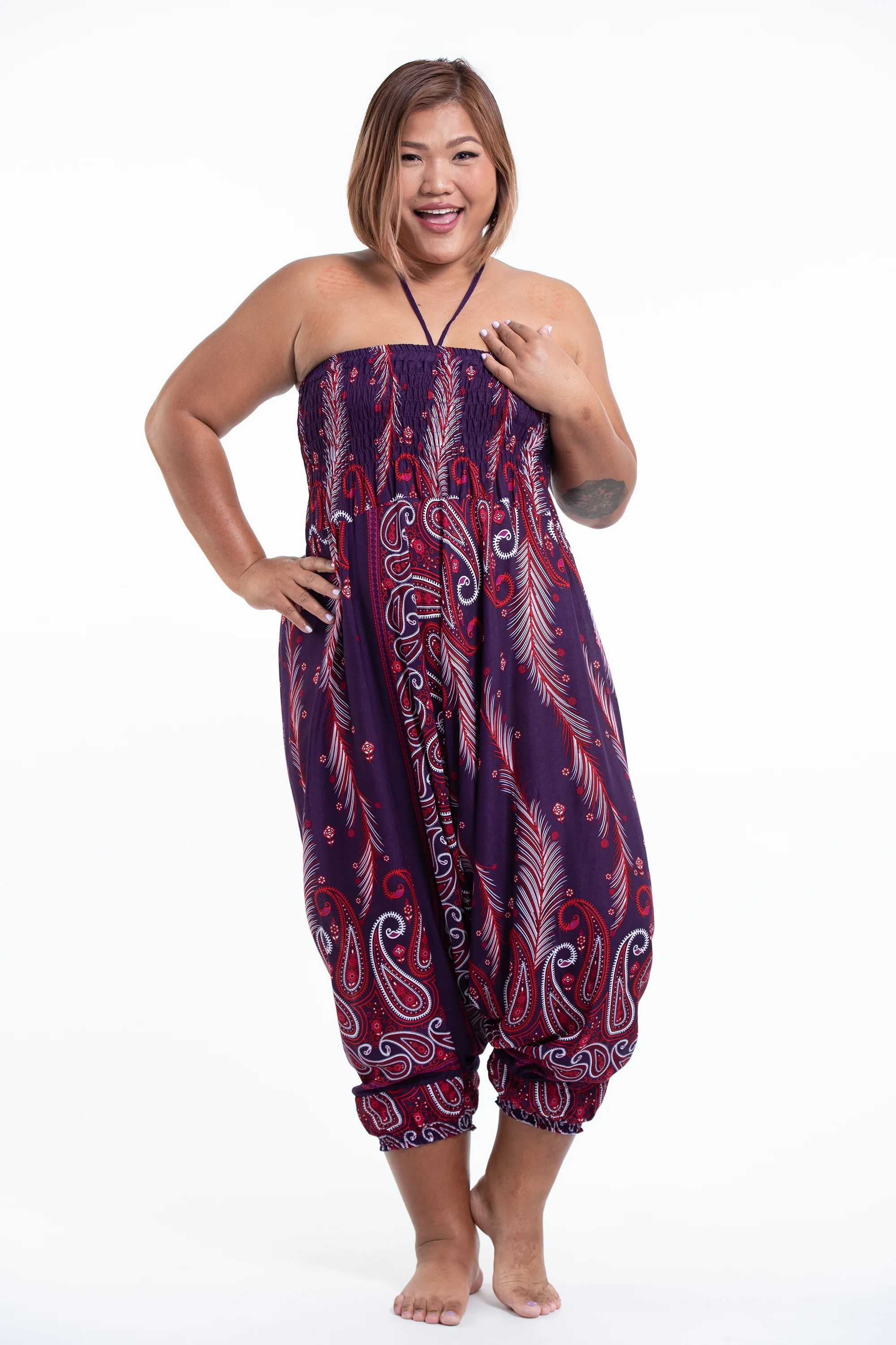 1725-Plus-Size-Paisley-Feathers-2-in-1-Jumpsuit-Harem-Pants-in-Purple-3.webp Plus Size Paisley Feathers 2-in-1 Jumpsuit Harem Pants in Purple