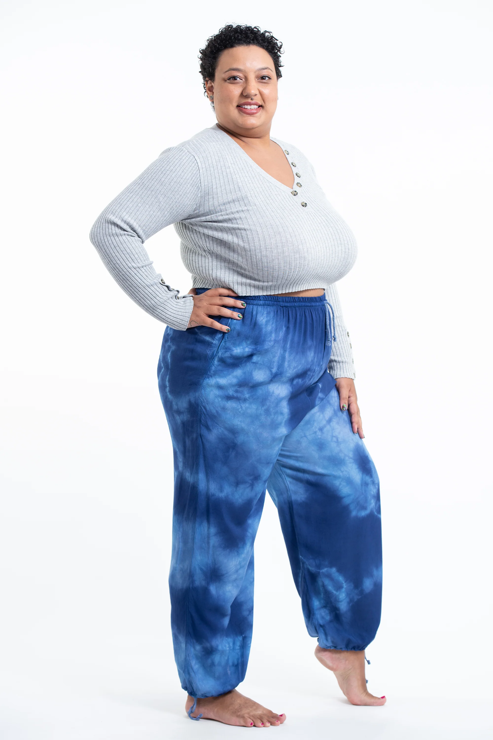 1727-Plus-Size-Tie-Dye-Drawstring-Women-s-Yoga-Massage-Pants-in-Blue-3.webp Plus Size Tie Dye Drawstring Women's Yoga Massage Pants in Blue