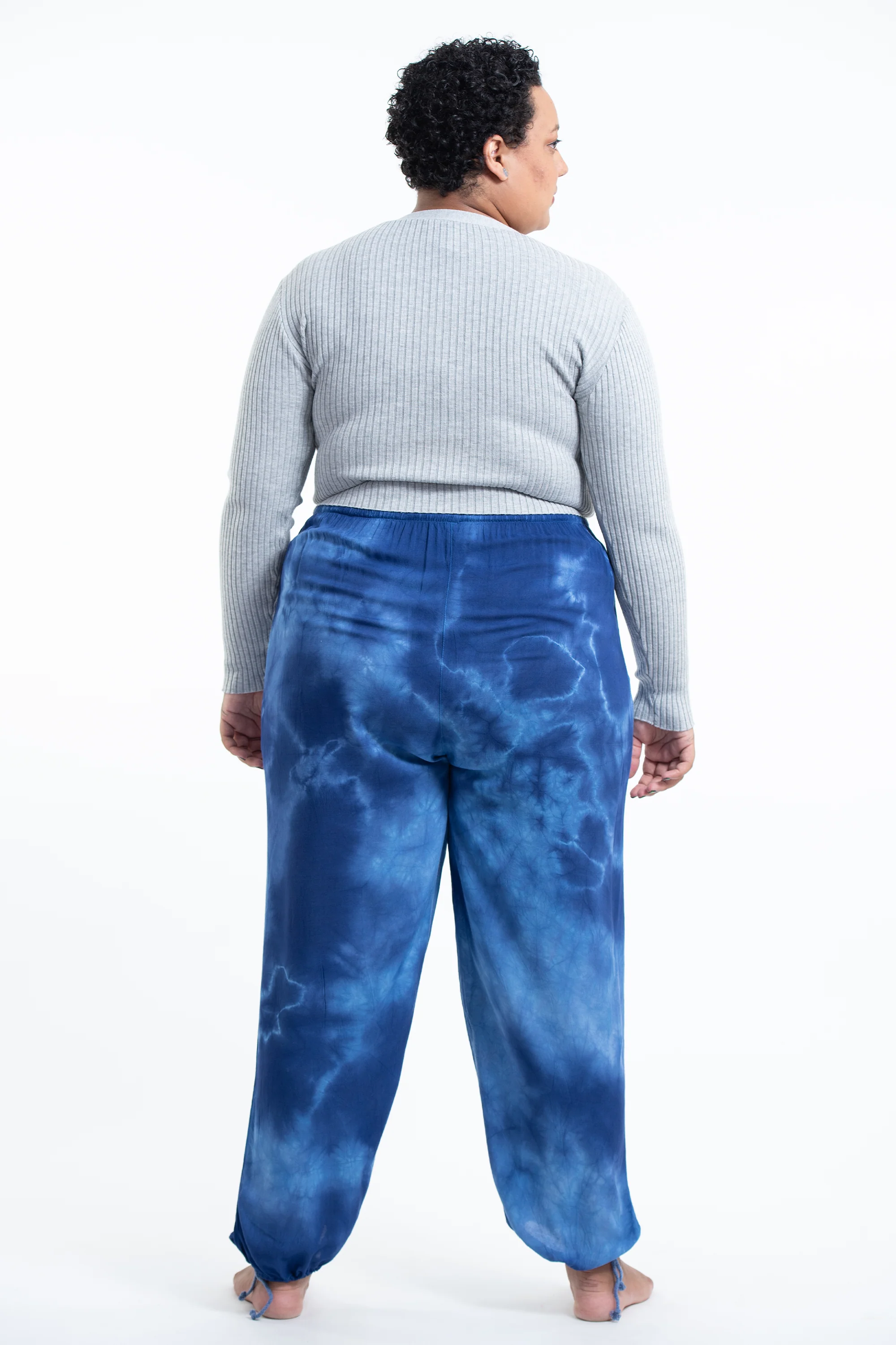 1727-Plus-Size-Tie-Dye-Drawstring-Women-s-Yoga-Massage-Pants-in-Blue-4.webp Plus Size Tie Dye Drawstring Women's Yoga Massage Pants in Blue