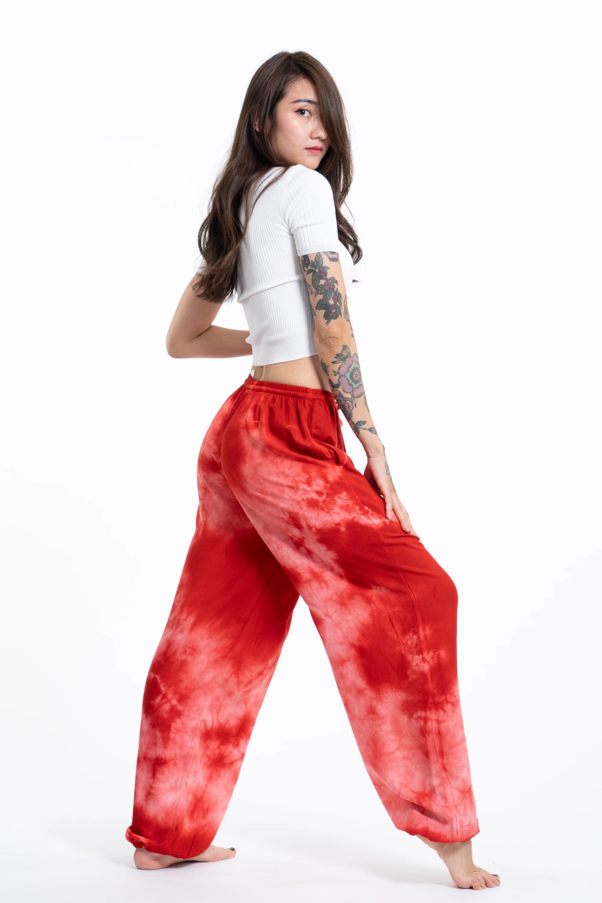 1728-Tie-Dye-Drawstring-Women-s-Yoga-Massage-Pants-in-Red-3.webp Tie Dye Drawstring Women's Yoga Massage Pants in Red