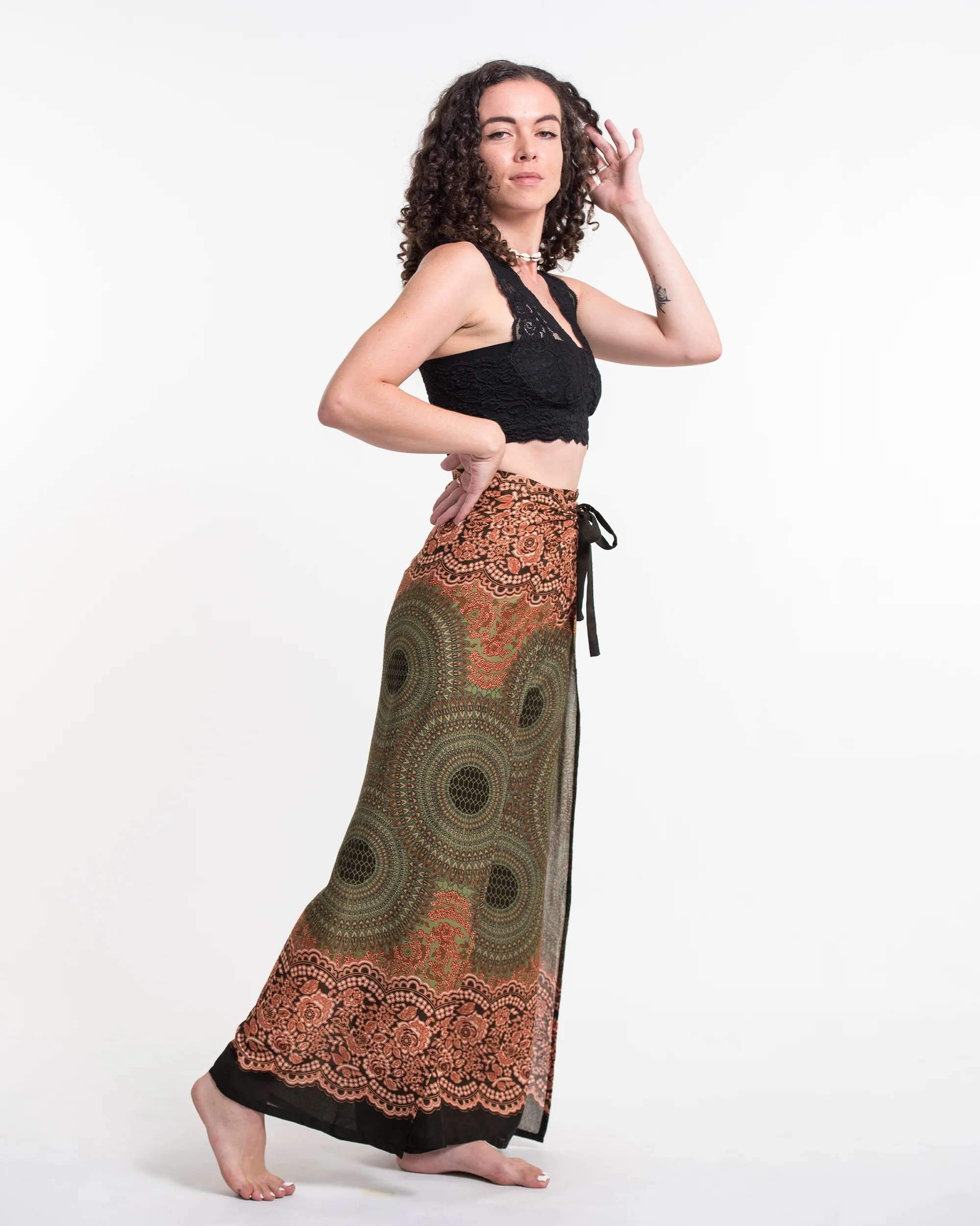 1731-Geometric-Mandalas-Wrap-Palazzo-Style-Harem-Pants-in-Olive-3.webp Geometric Mandalas Wrap Palazzo Style Harem Pants in Olive