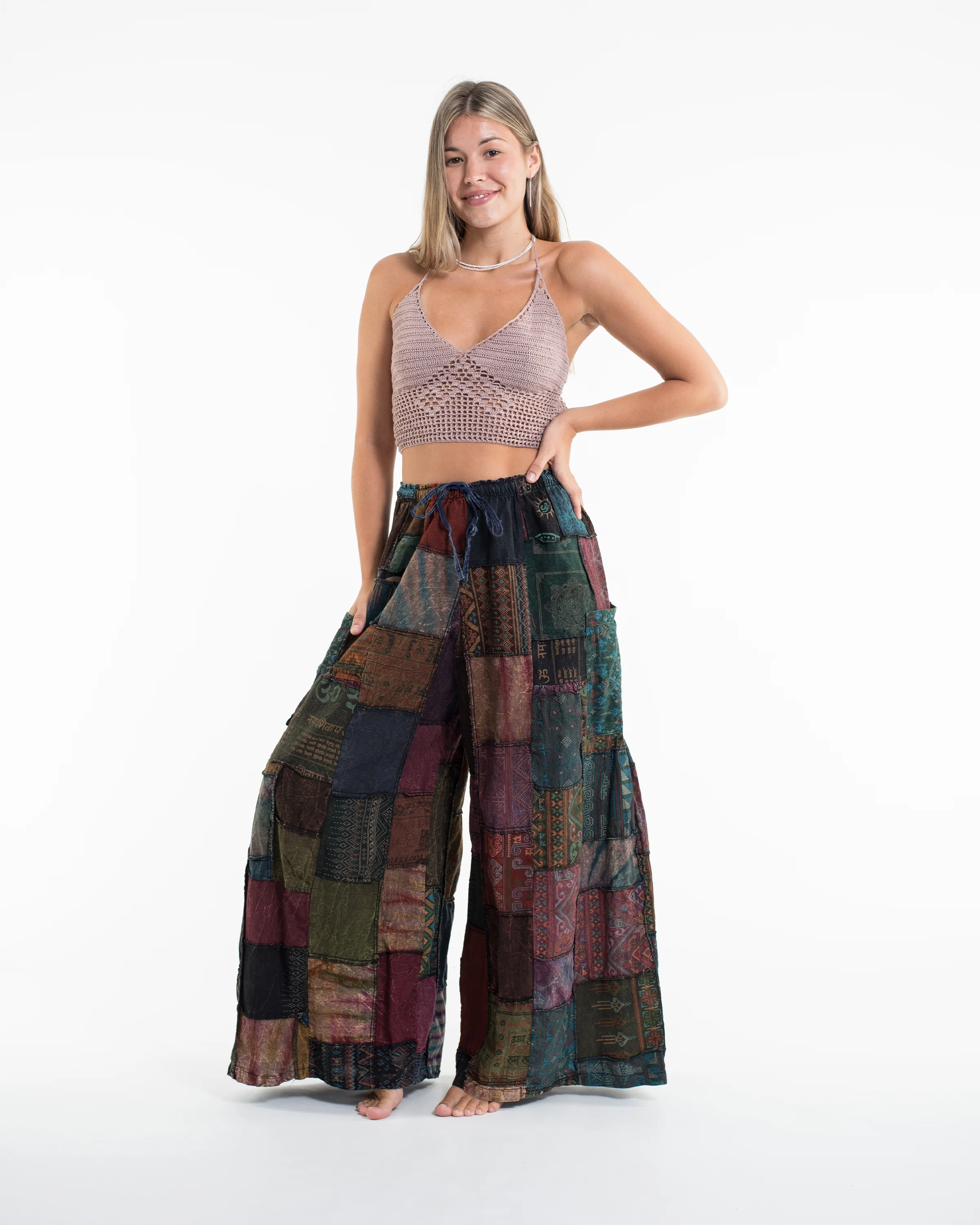 1745-Women-s-Patchwork-Stone-Washed-Wide-Leg-Cotton-Pants-in-Dusk-4.webp Women's Patchwork Stone Washed Wide Leg Cotton Pants in Dusk
