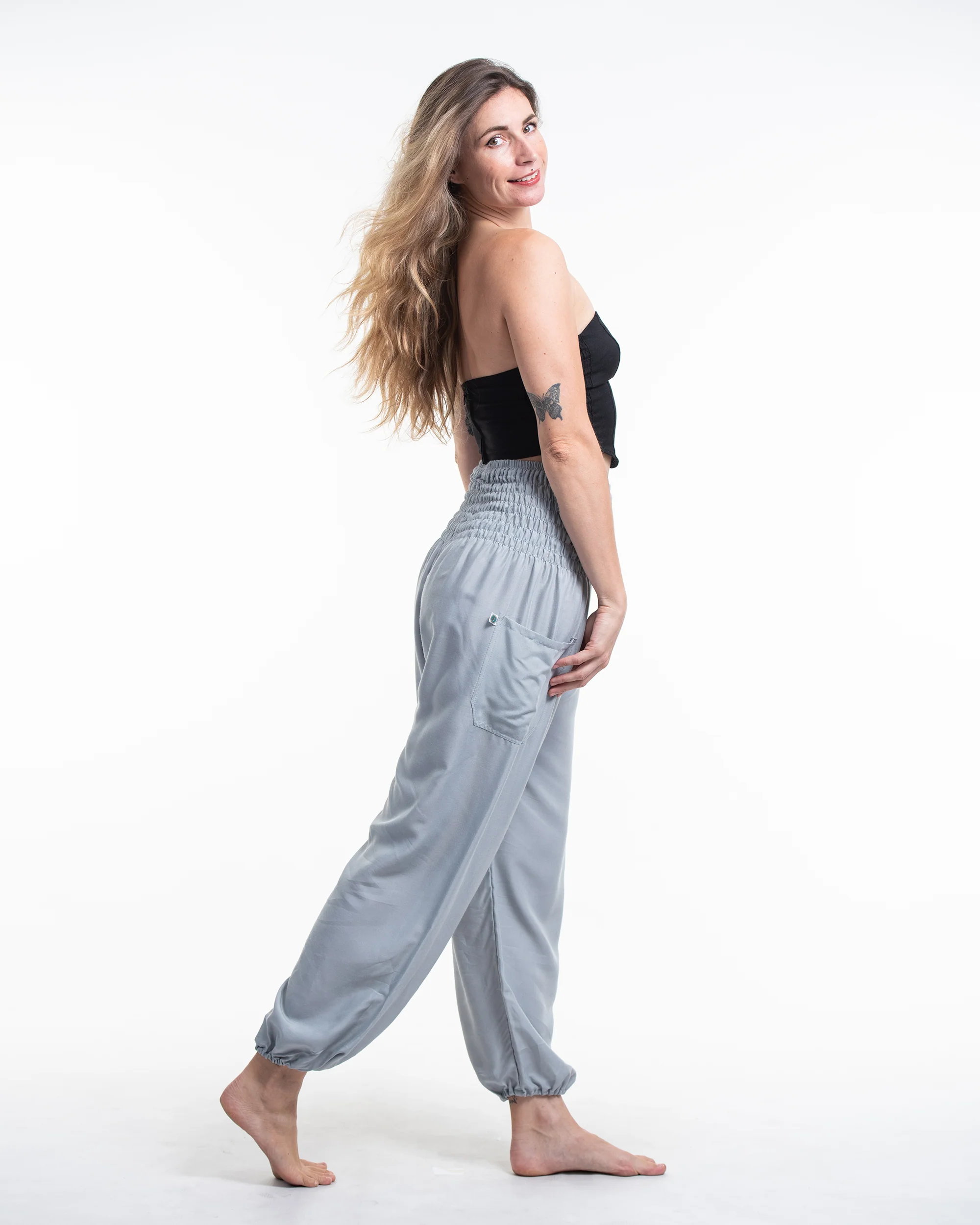 1750-Solid-Color-Women-s-Harem-Pants-in-Light-Gray-3.webp Solid Color Women's Harem Pants in Light Gray