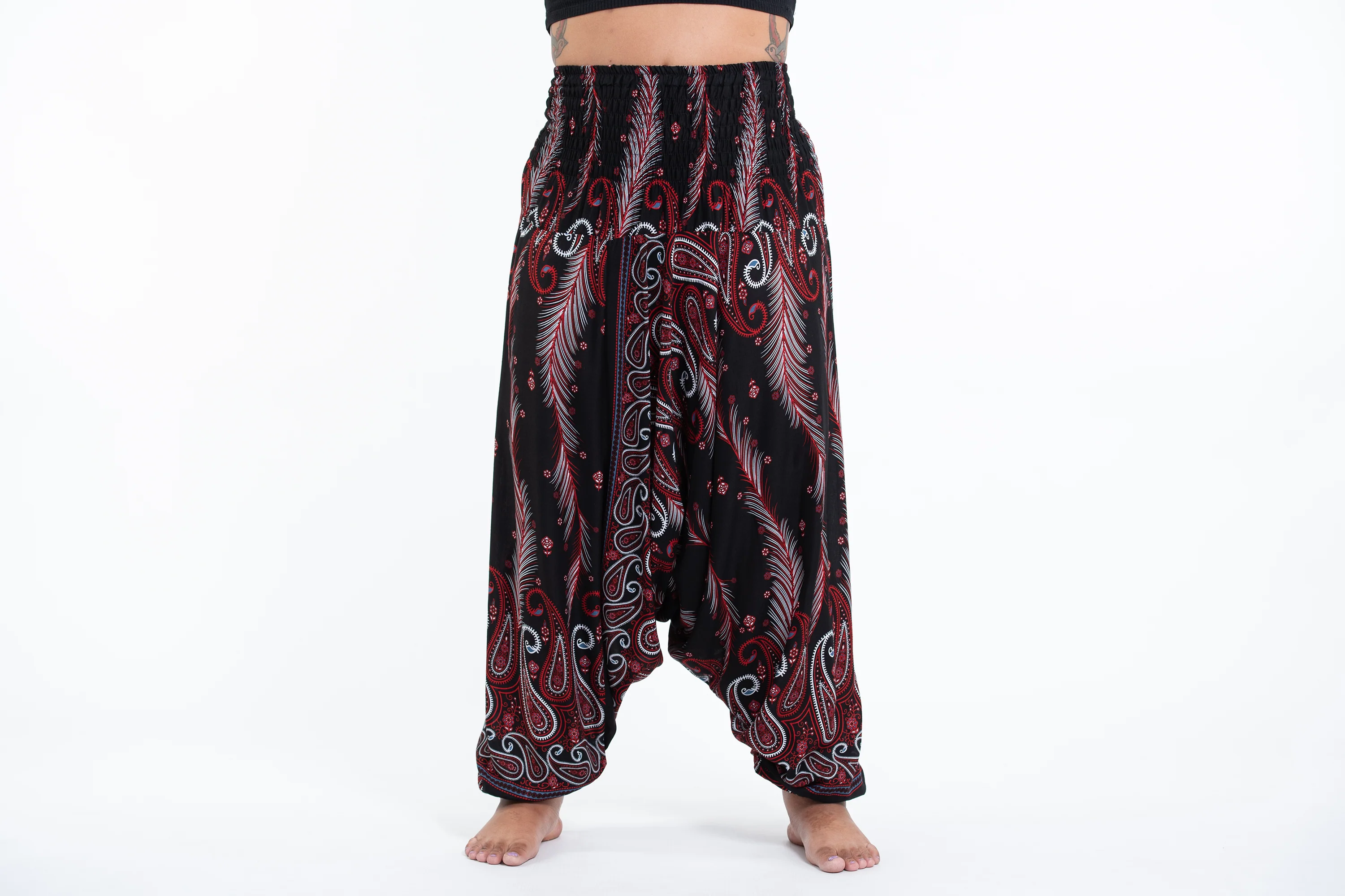 1754-Plus-Size-Paisley-Feathers-2-in-1-Jumpsuit-Harem-Pants-in-Black-2.webp Plus Size Paisley Feathers 2-in-1 Jumpsuit Harem Pants in Black