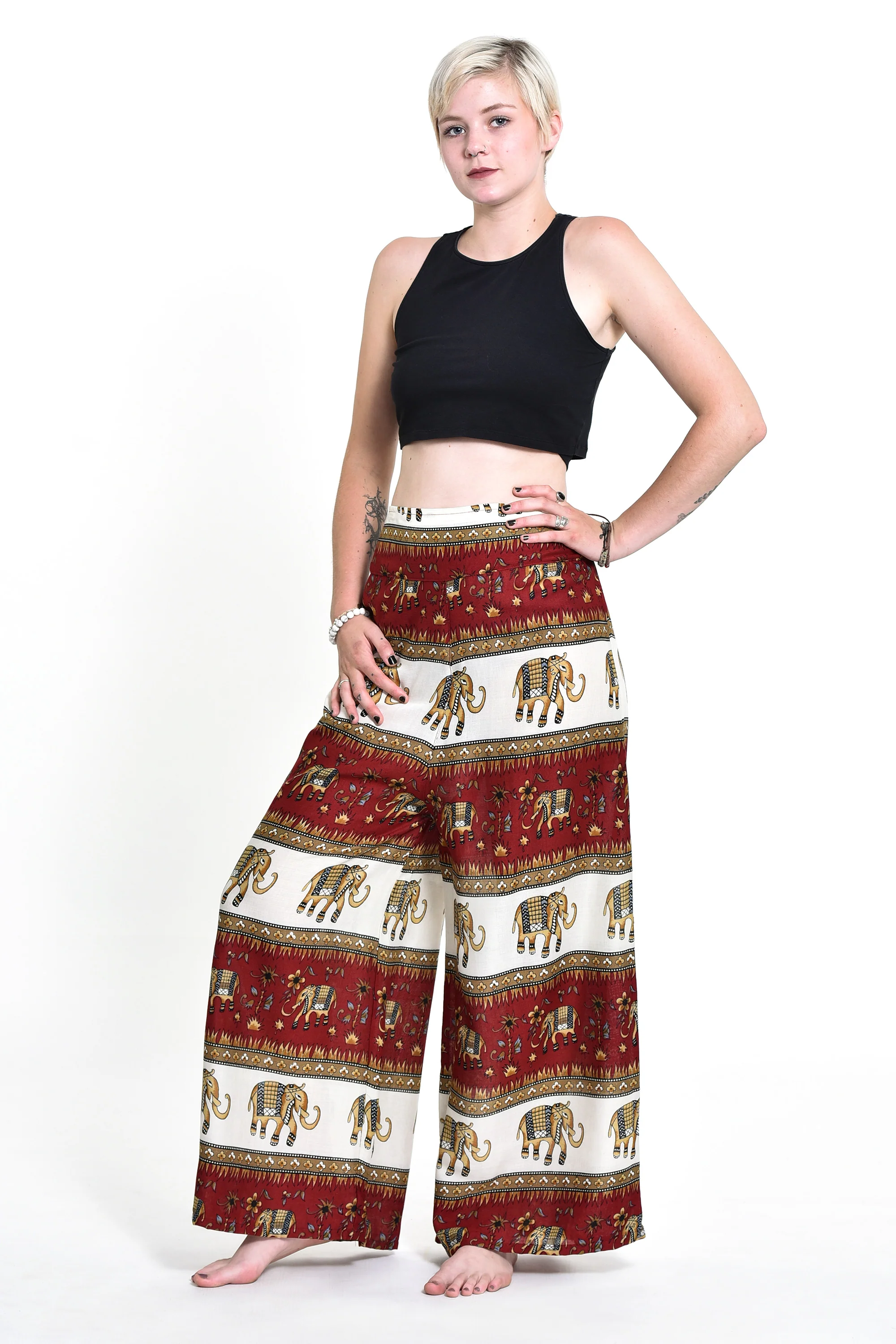 1769-Elephant-Bliss-Palazzo-Style-Elephant-Pants-in-Red-3.webp Elephant Bliss Palazzo Style Elephant Pants in Red