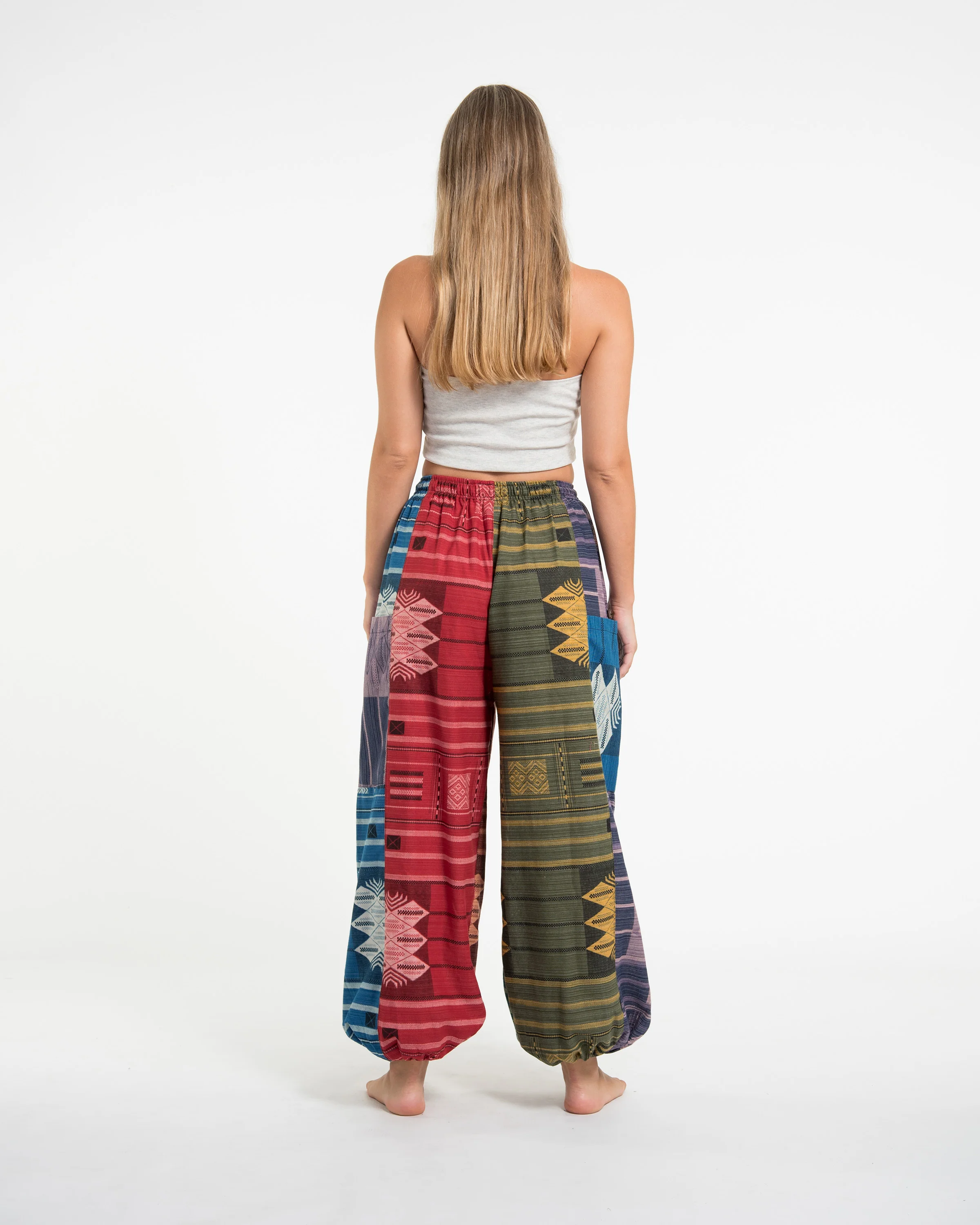1771-Patchwork-Thai-Hill-Tribe-Fabric-Women-s-Cotton-Pants-in-Multi-5.webp Patchwork Thai Hill Tribe Fabric Women's Cotton Pants in Multi