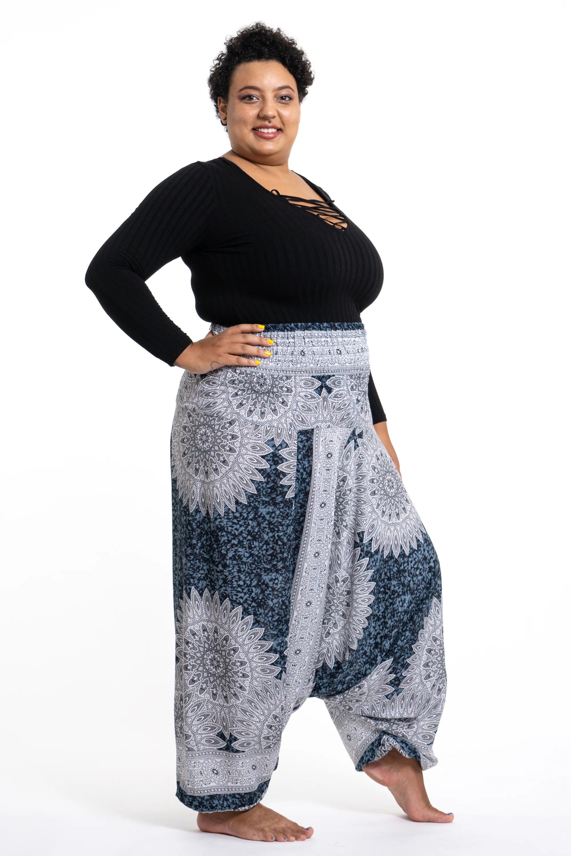 1778-Plus-Size-Marble-Mandalas-2-in-1-Jumpsuit-Harem-Pants-in-Indigo-3.webp Plus Size Marble Mandalas 2-in-1 Jumpsuit Harem Pants in Indigo