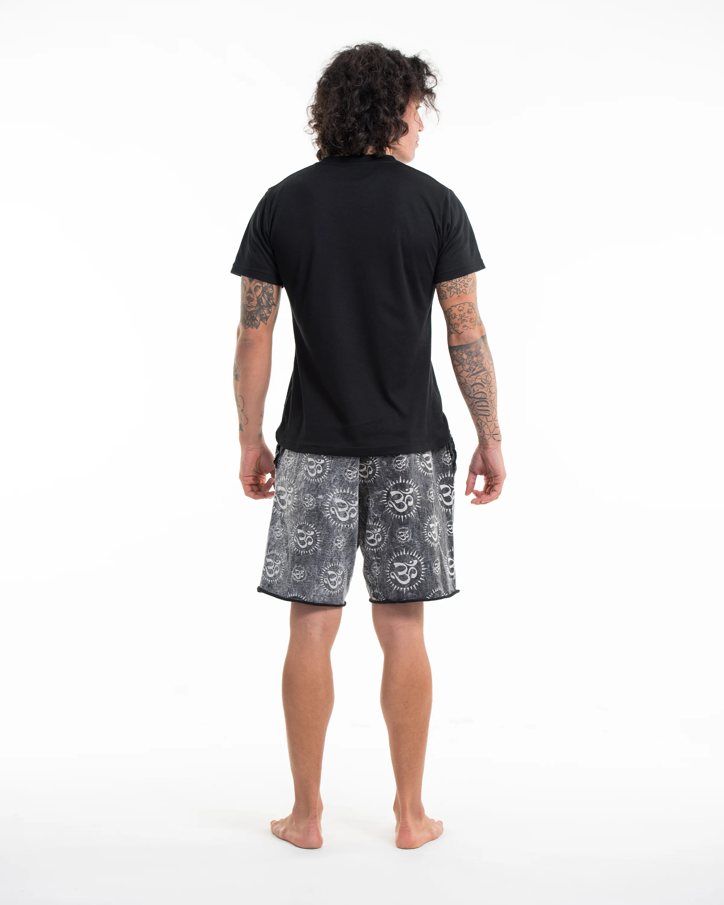 1779-Unisex-Om-Stone-Washed-Shorts-in-Black-4.webp Unisex Om Stone Washed Shorts in Black