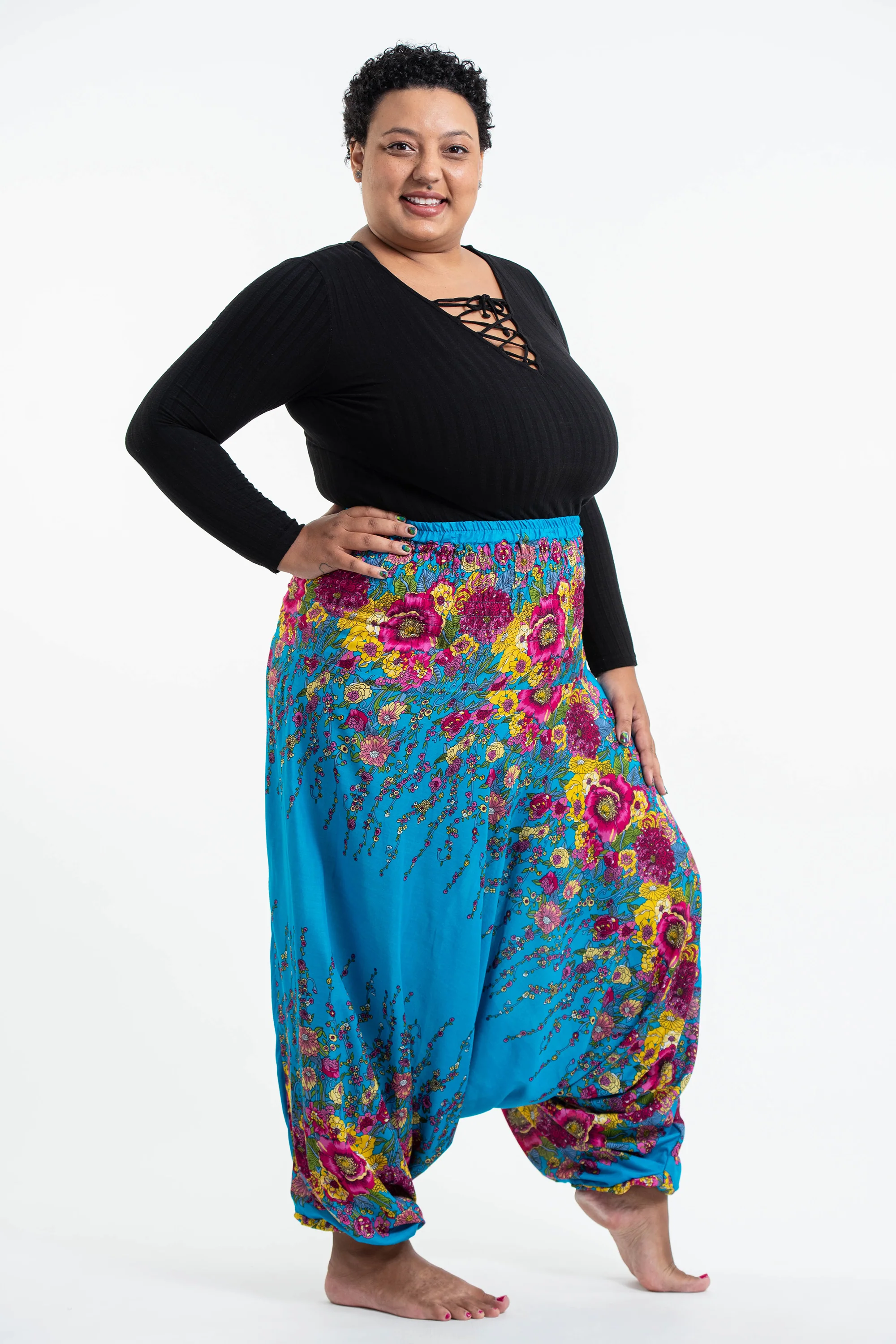 1792-Plus-Size-Floral-2-in-1-Jumpsuit-Harem-Pants-in-Ocean-Blue-3.webp Plus Size Floral 2-in-1 Jumpsuit Harem Pants in Ocean Blue