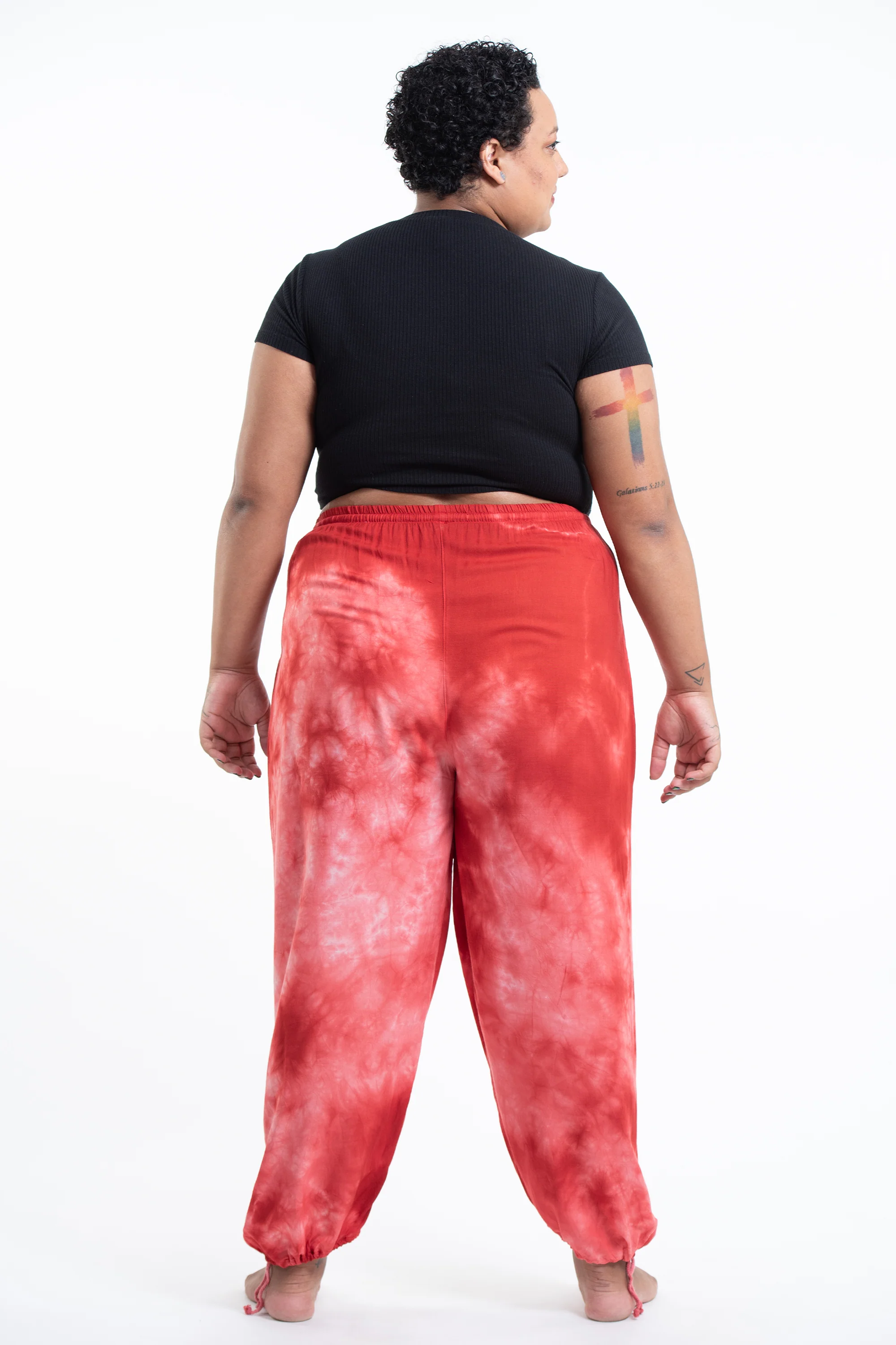 1794-Plus-Size-Tie-Dye-Drawstring-Women-s-Yoga-Massage-Pants-in-Red-4.webp Plus Size Tie Dye Drawstring Women's Yoga Massage Pants in Red