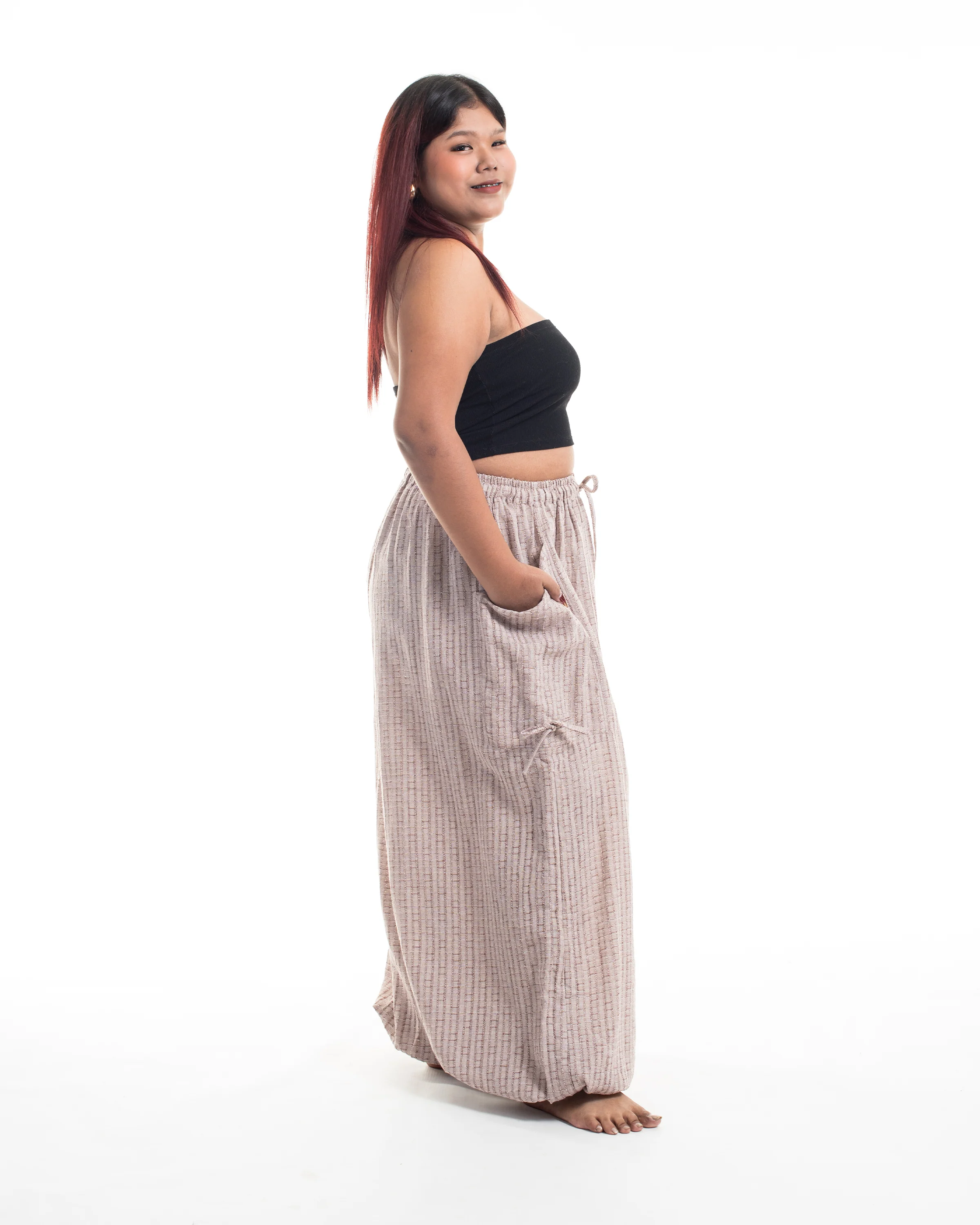 1796-Plus-Size-Women-s-Ribbed-Tencel-Cotton-Blend-Pants-in-Brown-3.webp Plus Size Women's Ribbed Tencel Cotton Blend Pants in Brown