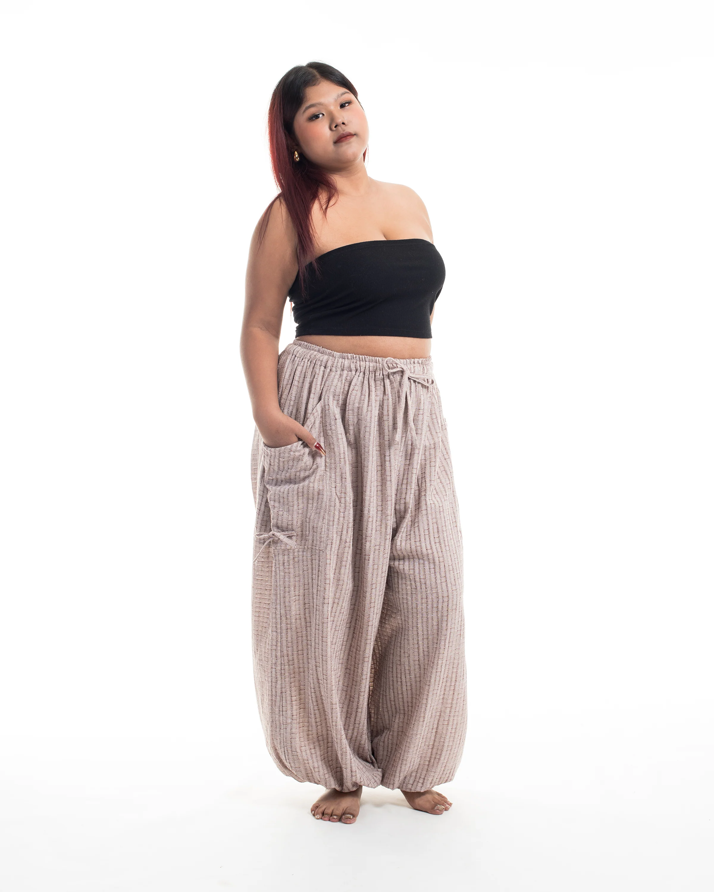 1796-Plus-Size-Women-s-Ribbed-Tencel-Cotton-Blend-Pants-in-Brown-4.webp Plus Size Women's Ribbed Tencel Cotton Blend Pants in Brown