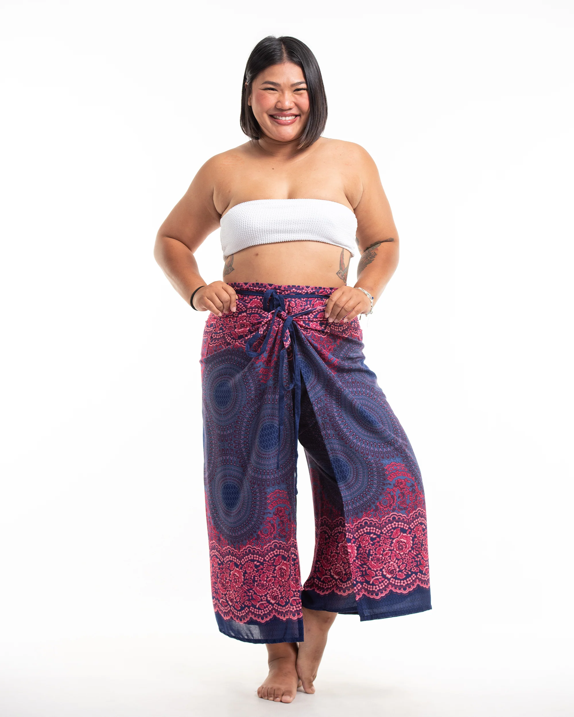 1819-Plus-Size-Geometric-Mandalas-Wrap-Palazzo-Style-Harem-Pants-in-Blue-5.webp Plus Size Geometric Mandalas Wrap Palazzo Style Harem Pants in Blue