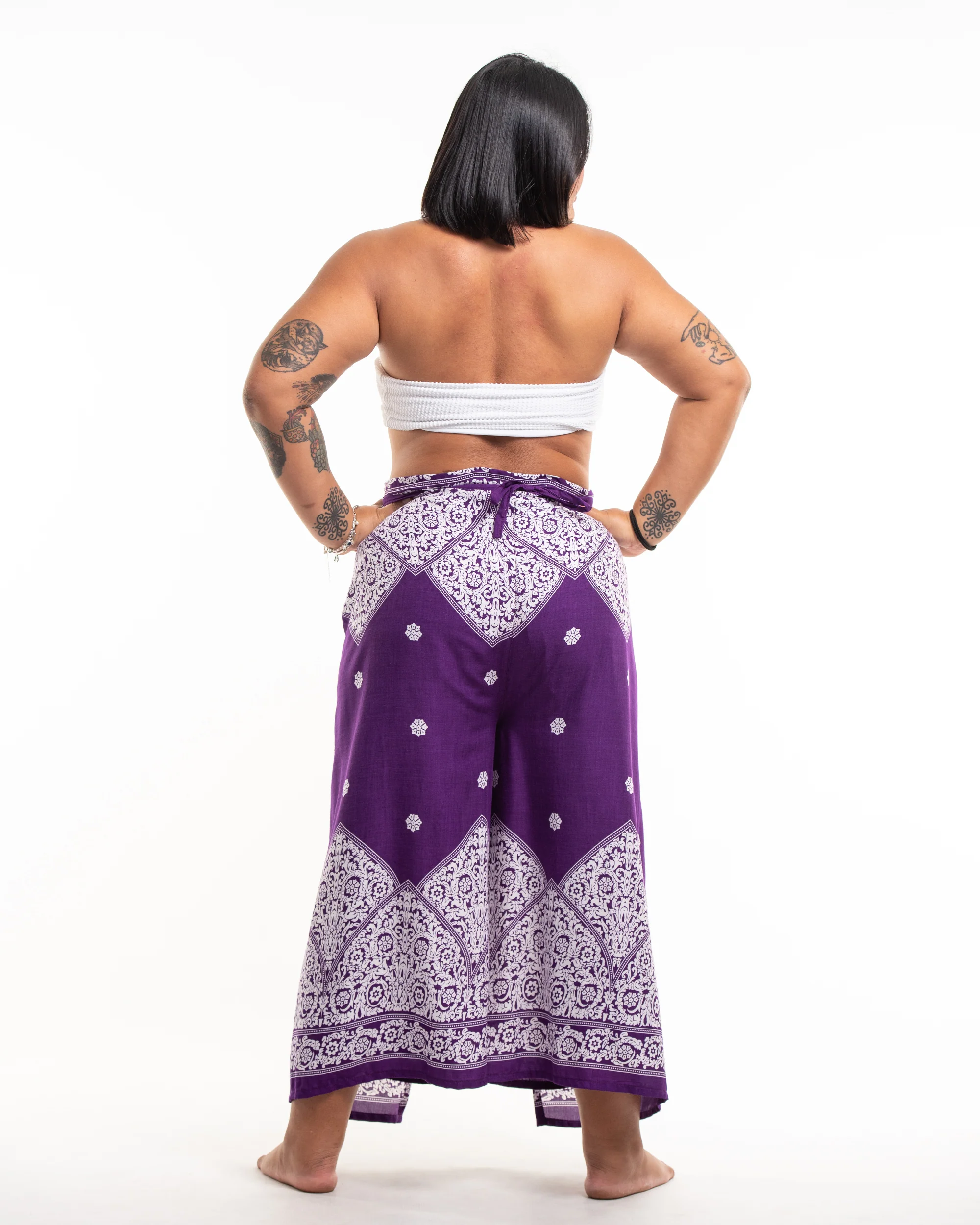 1829-Plus-Size-Blooming-Vines-Wrap-Palazzo-Style-Harem-Pants-in-Purple-4.webp Plus Size Blooming Vines Wrap Palazzo Style Harem Pants in Purple