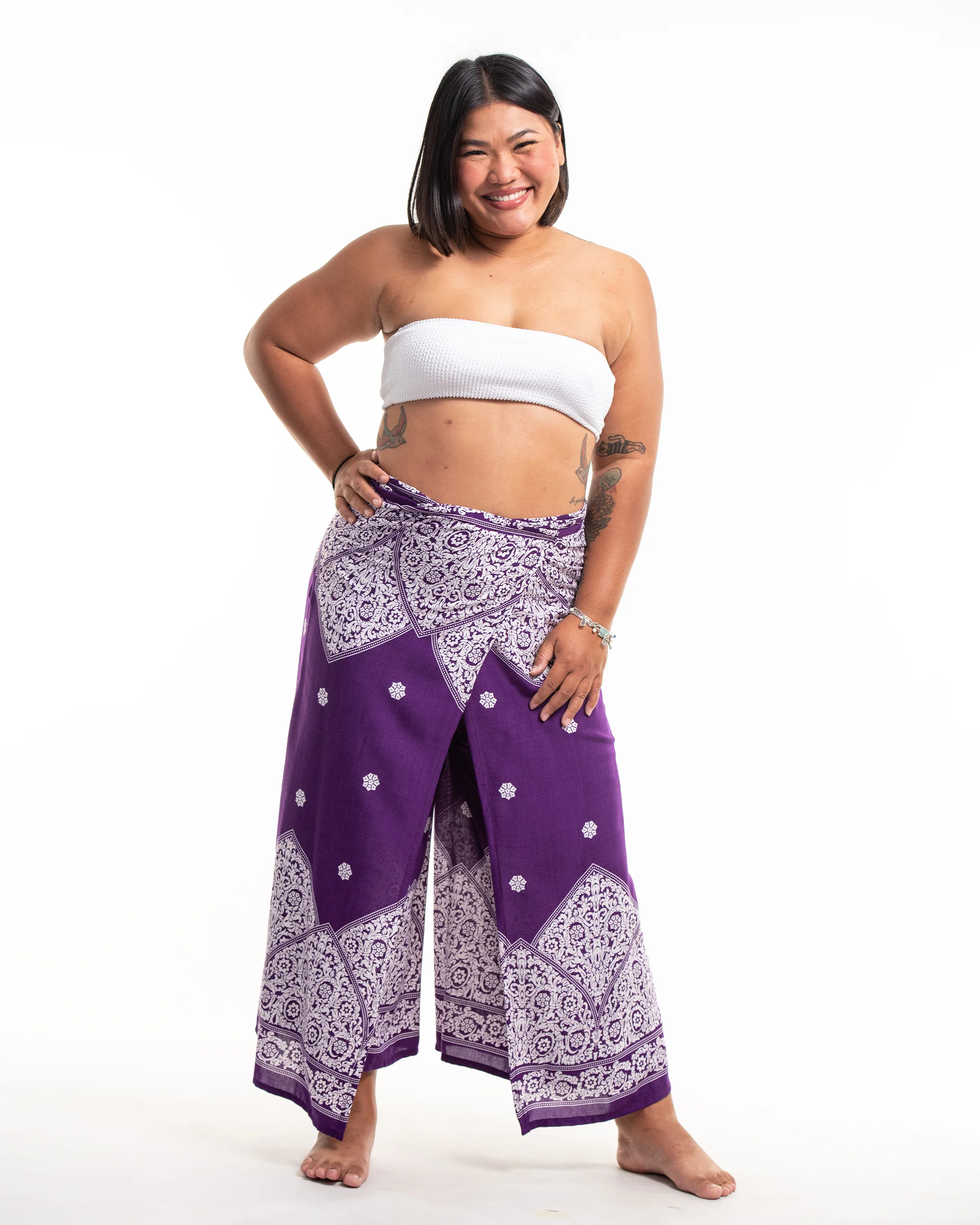 1829-Plus-Size-Blooming-Vines-Wrap-Palazzo-Style-Harem-Pants-in-Purple-5.webp Plus Size Blooming Vines Wrap Palazzo Style Harem Pants in Purple