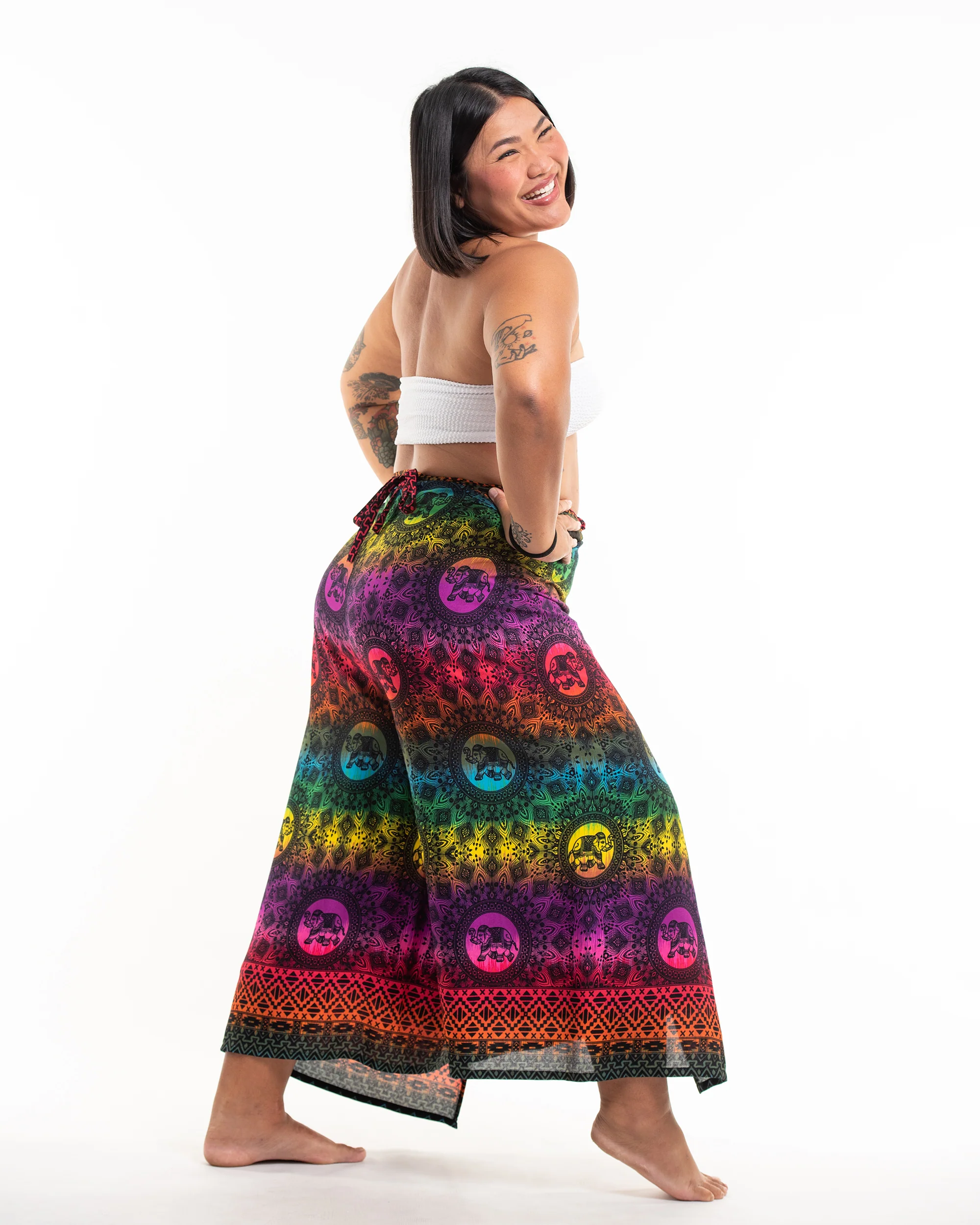 1856-Plus-Size-Rainbow-Elephant-Wrap-Palazzo-Style-Elephant-Pants-in-Purple-3.webp Plus Size Rainbow Elephant Wrap Palazzo Style Elephant Pants in Purple