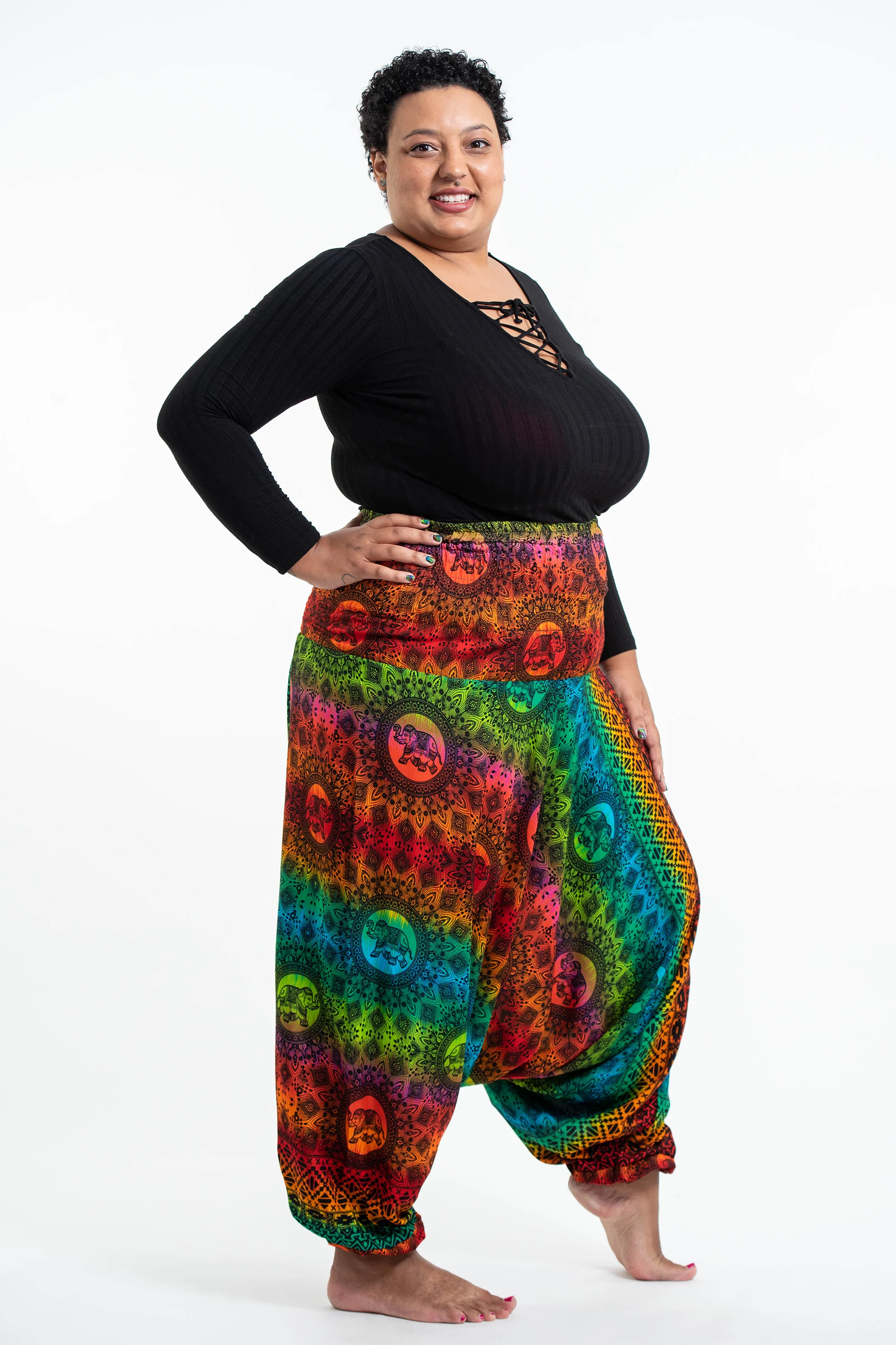 1862-Plus-Size-Rainbow-Elephant-2-in-1-Jumpsuit-Elephant-Pants-in-Orange-3.webp Plus Size Rainbow Elephant 2-in-1 Jumpsuit Elephant Pants in Orange
