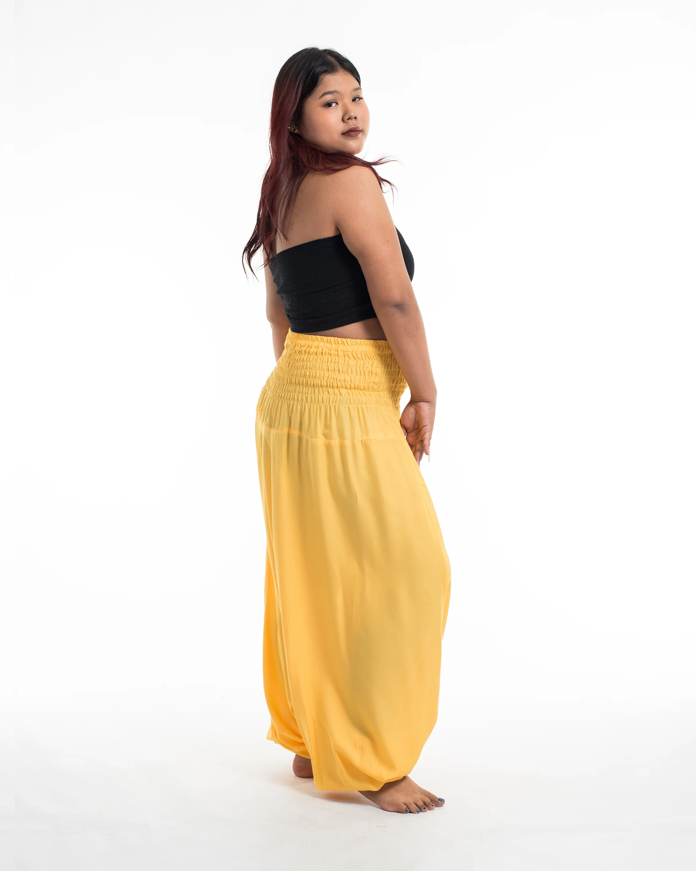 1863-Plus-Size-Solid-Color-2-in-1-Jumpsuit-Harem-Pants-in-Light-Yellow-3.webp Plus Size Solid Color 2-in-1 Jumpsuit Harem Pants in Light Yellow