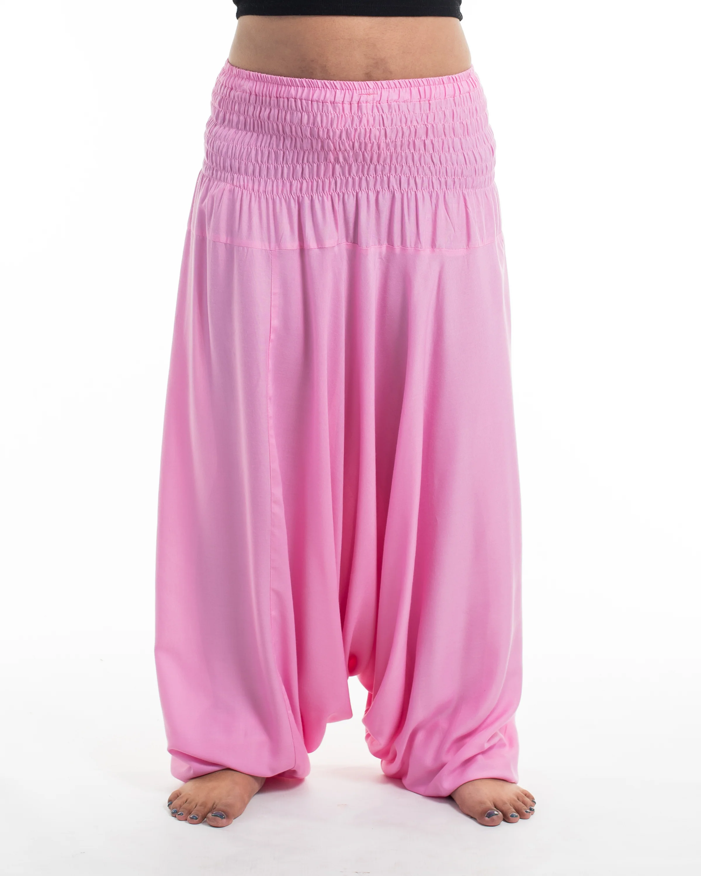1876-Plus-Size-Solid-Color-2-in-1-Jumpsuit-Harem-Pants-in-Light-Pink-2.webp Plus Size Solid Color 2-in-1 Jumpsuit Harem Pants in Light Pink