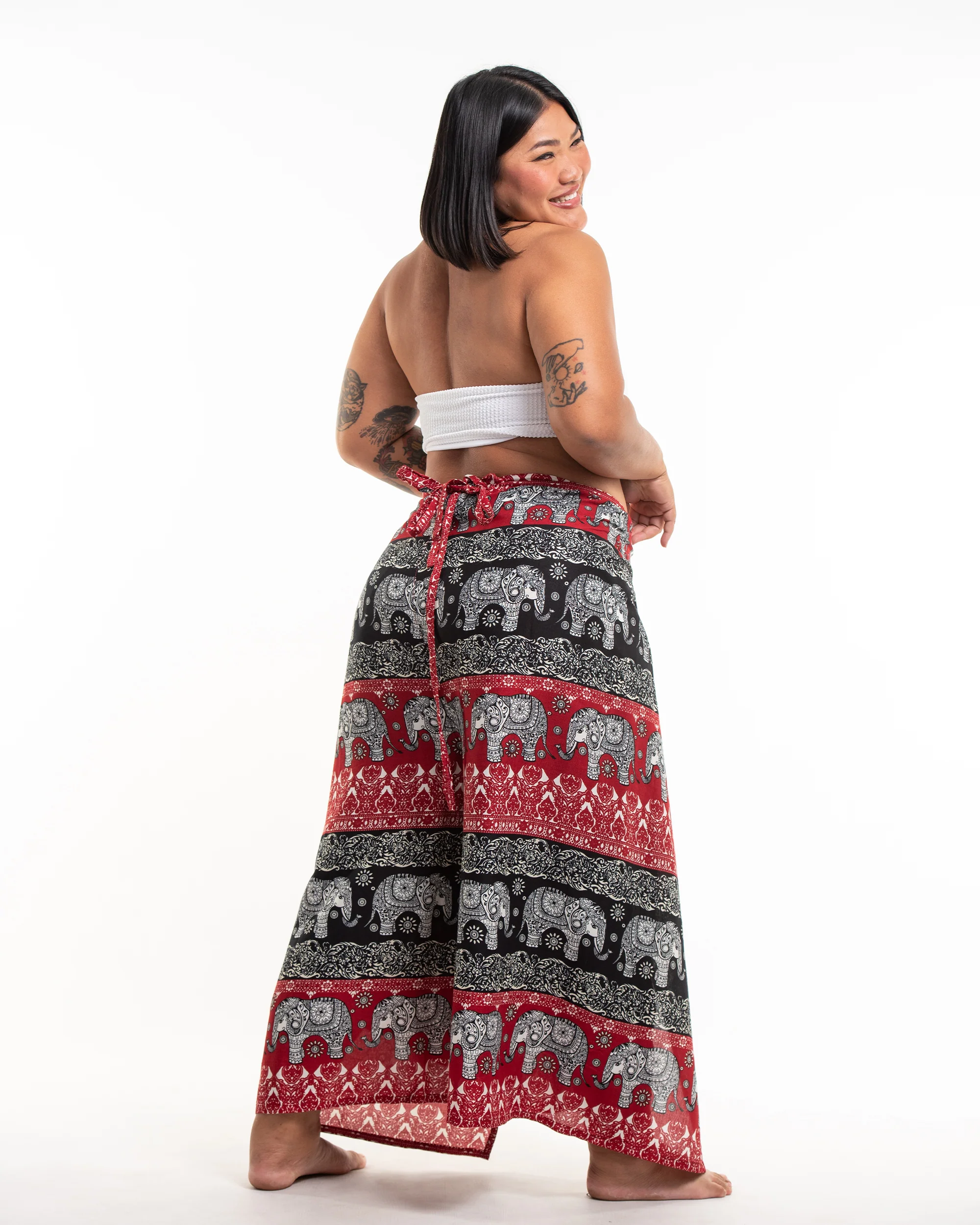 1883-Plus-Size-Divine-Elephant-Wrap-Palazzo-Style-Harem-Pants-in-Red-3.webp Plus Size Divine Elephant Wrap Palazzo Style Harem Pants in Red