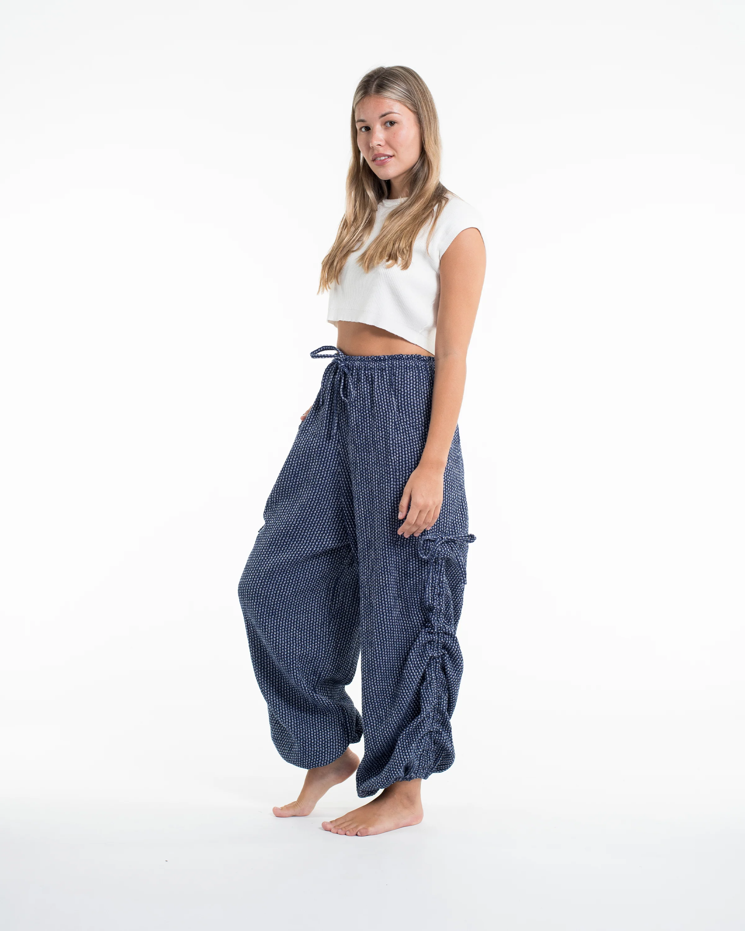 1884-Women-s-Ribbed-Linen-Cotton-Blend-Pants-in-Blue-3.webp Women's Ribbed Linen Cotton Blend Pants in Blue