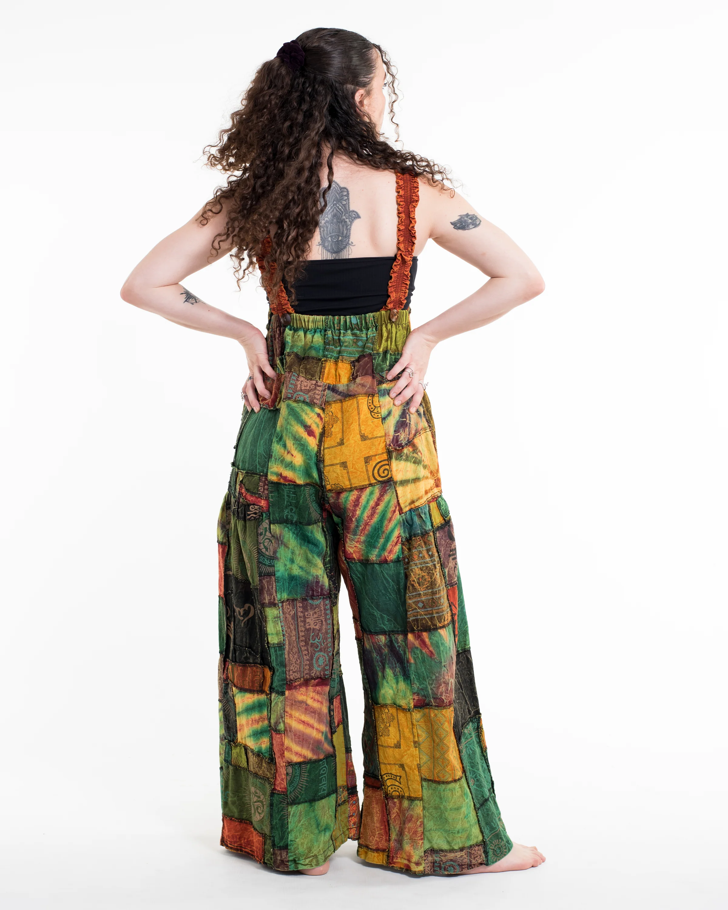 1888-Patchwork-Stonewash-Overall-in-Multi-Orange-3.webp Patchwork Stonewash Overall in Multi Orange