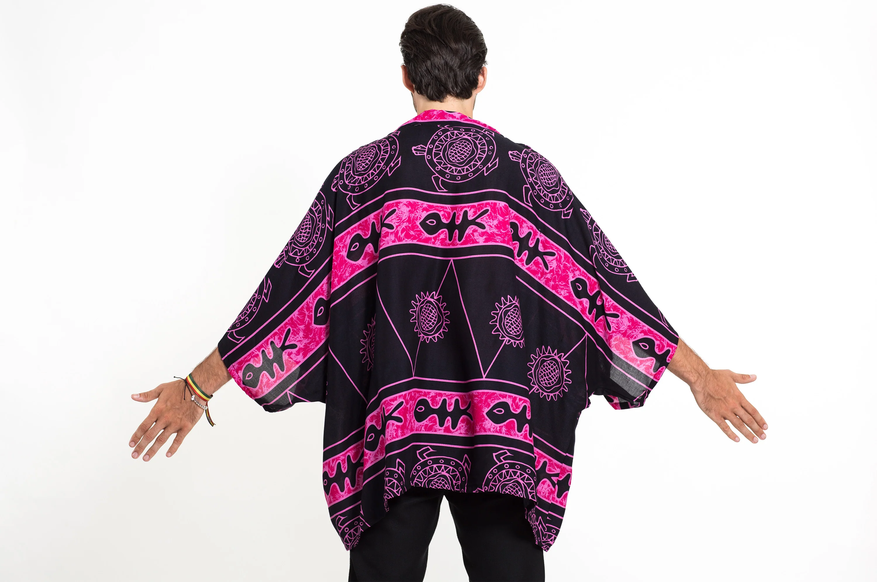 1895-Turtle-Print-Kimono-Cardigan-in-Pink-4.webp Turtle Print Kimono Cardigan in Pink