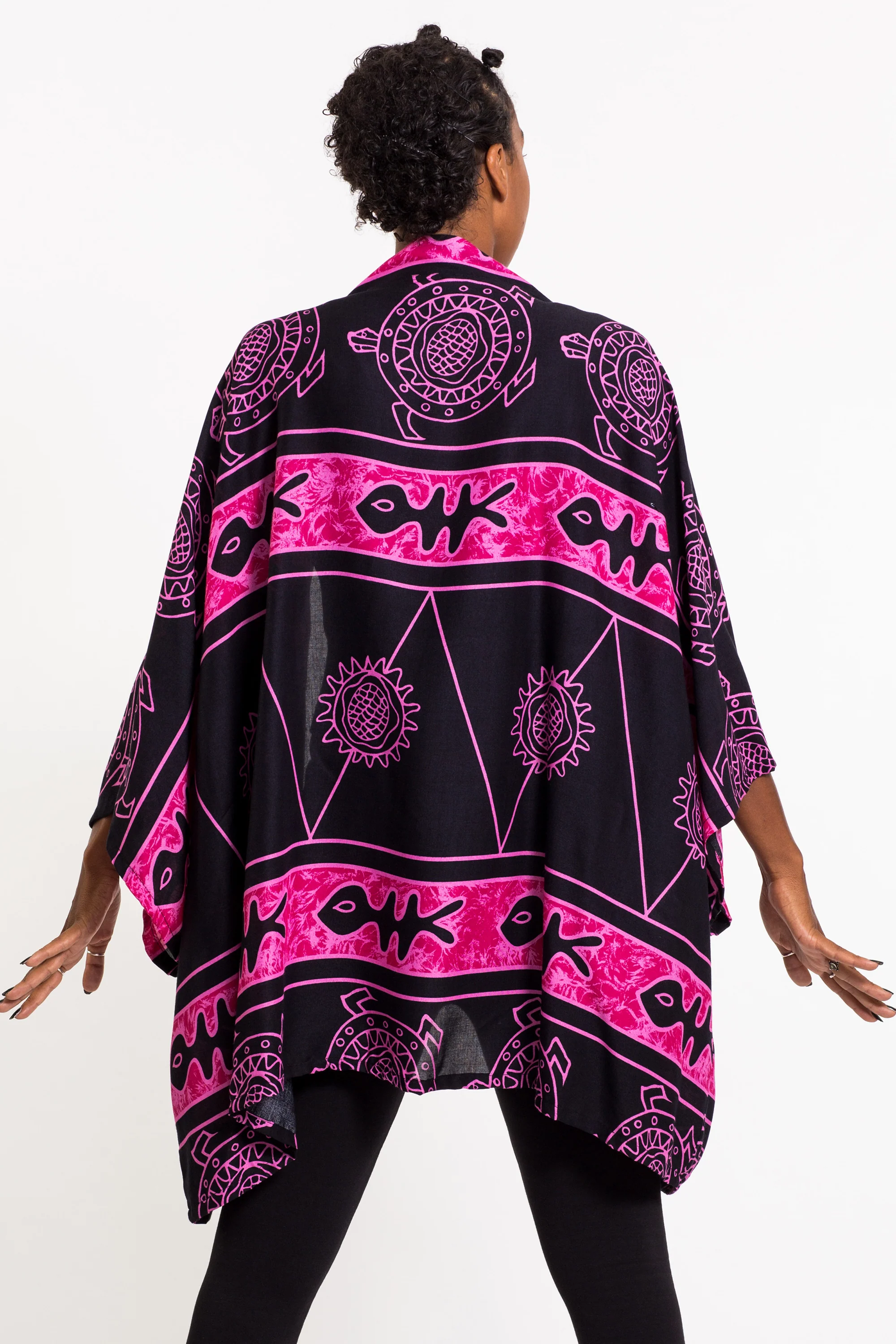 1895-Turtle-Print-Kimono-Cardigan-in-Pink-5.webp Turtle Print Kimono Cardigan in Pink