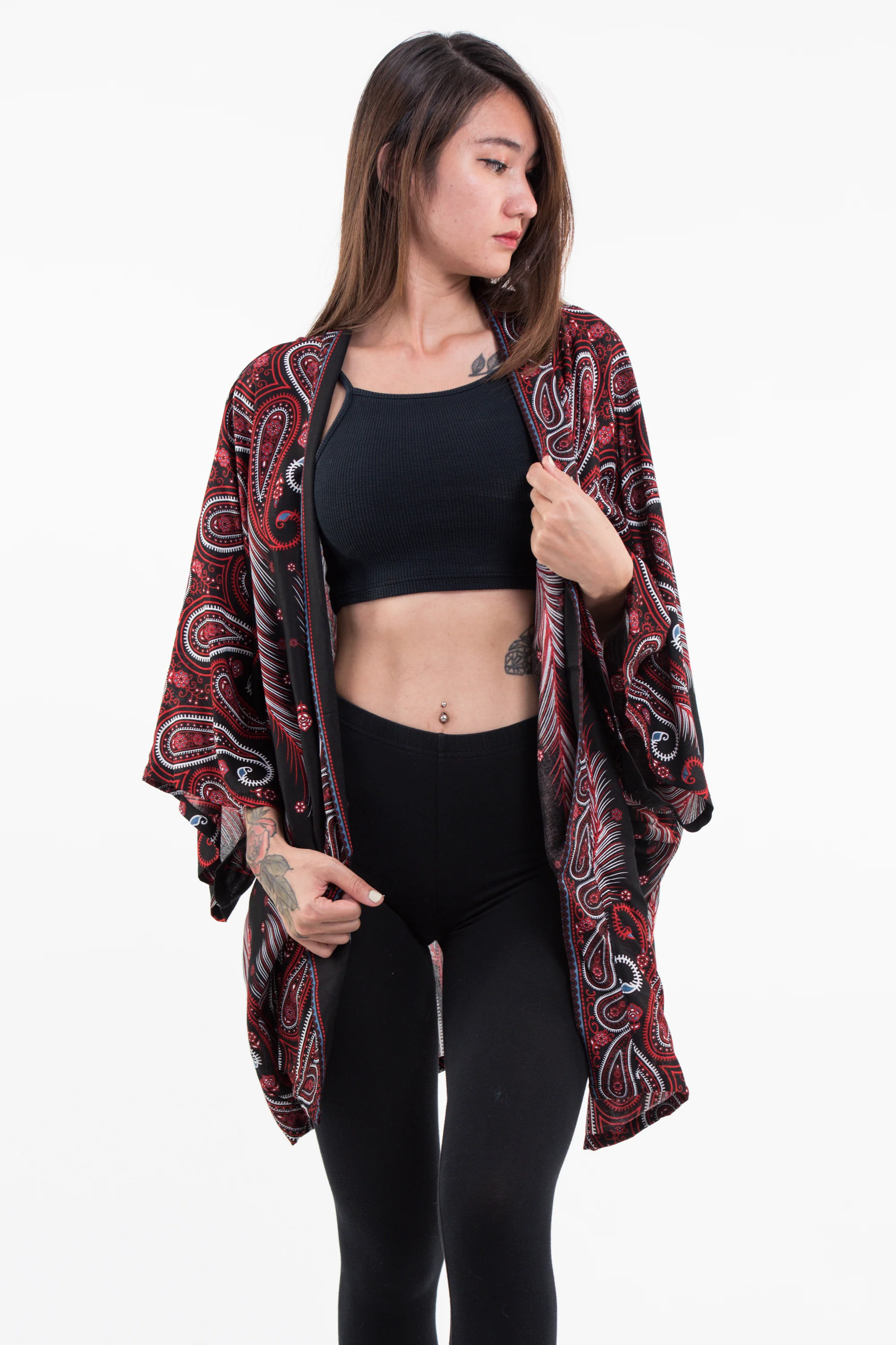 1910-Paisley-Feathers-Kimono-Cardigan-in-Black-3.webp Paisley Feathers Kimono Cardigan in Black