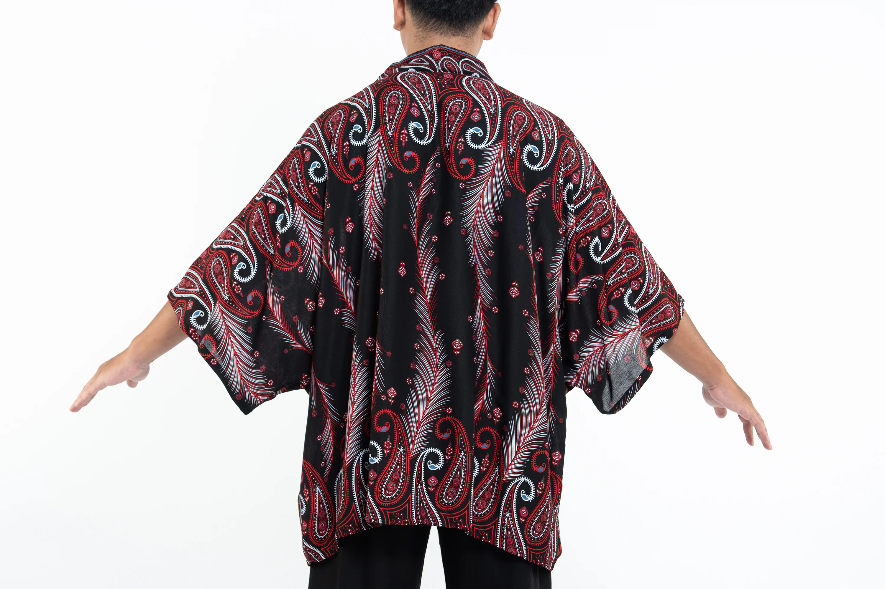 1910-Paisley-Feathers-Kimono-Cardigan-in-Black-6.webp Paisley Feathers Kimono Cardigan in Black