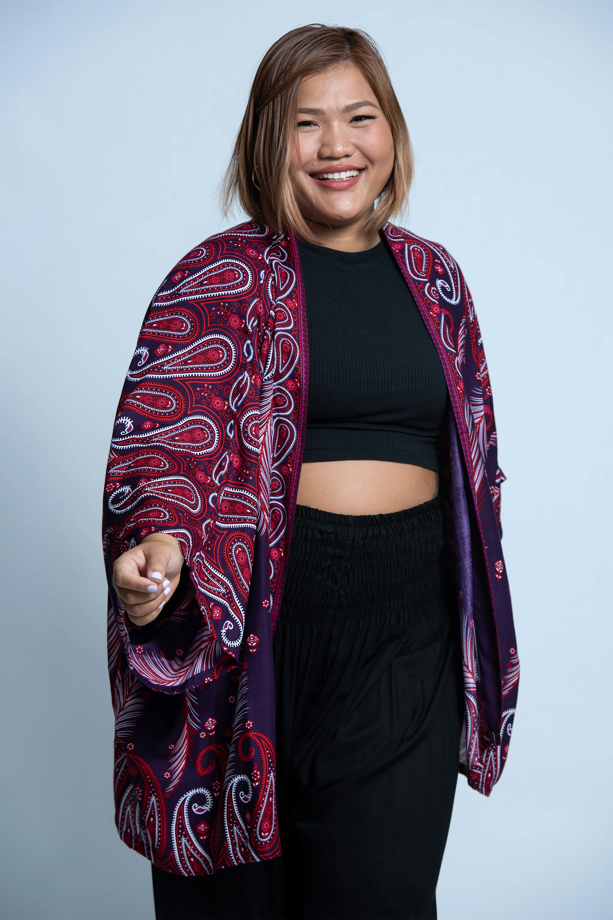 1914-Paisley-Feathers-Kimono-Cardigan-in-Purple-4.webp Paisley Feathers Kimono Cardigan in Purple