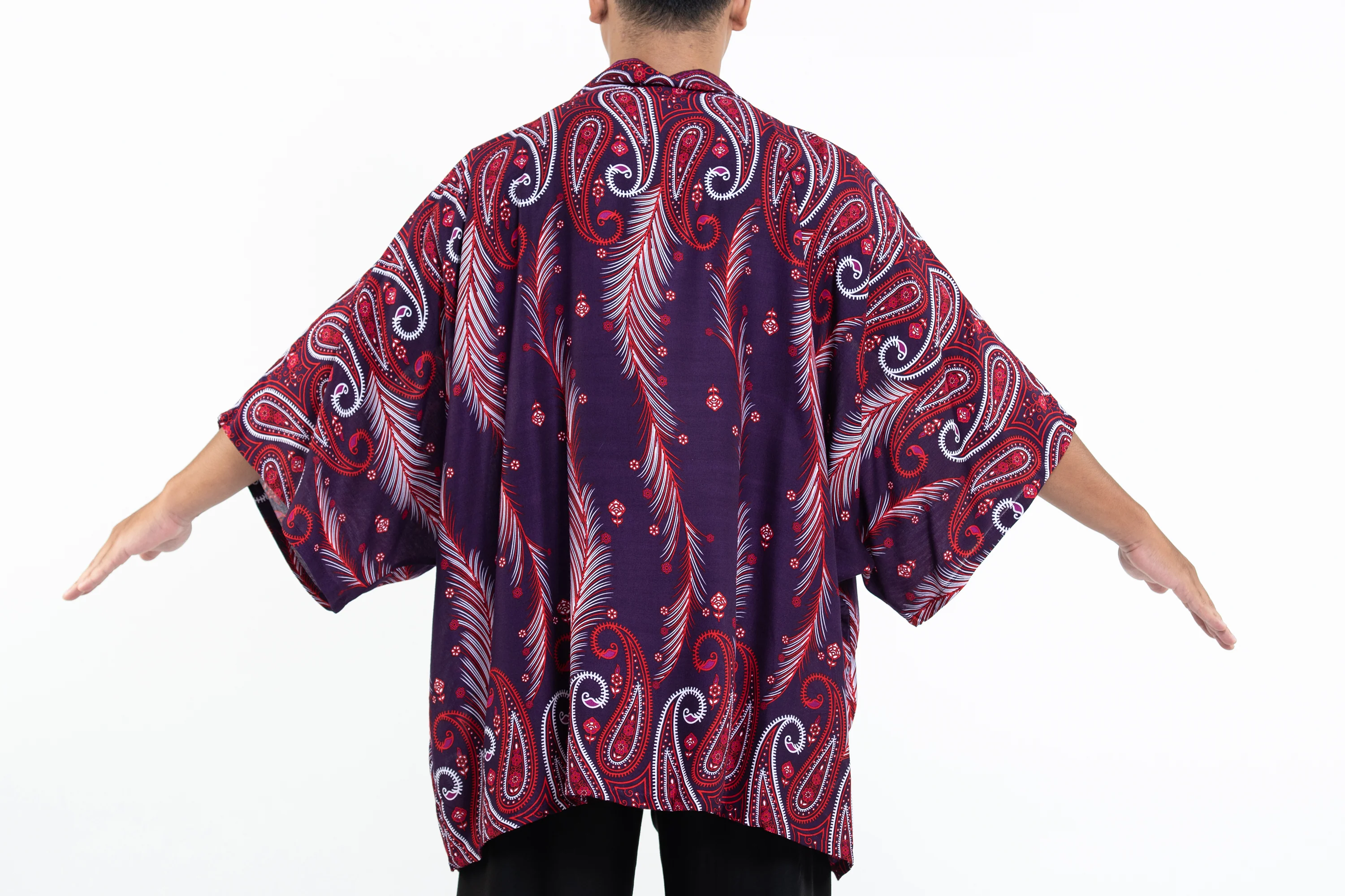 1914-Paisley-Feathers-Kimono-Cardigan-in-Purple-6.webp Paisley Feathers Kimono Cardigan in Purple