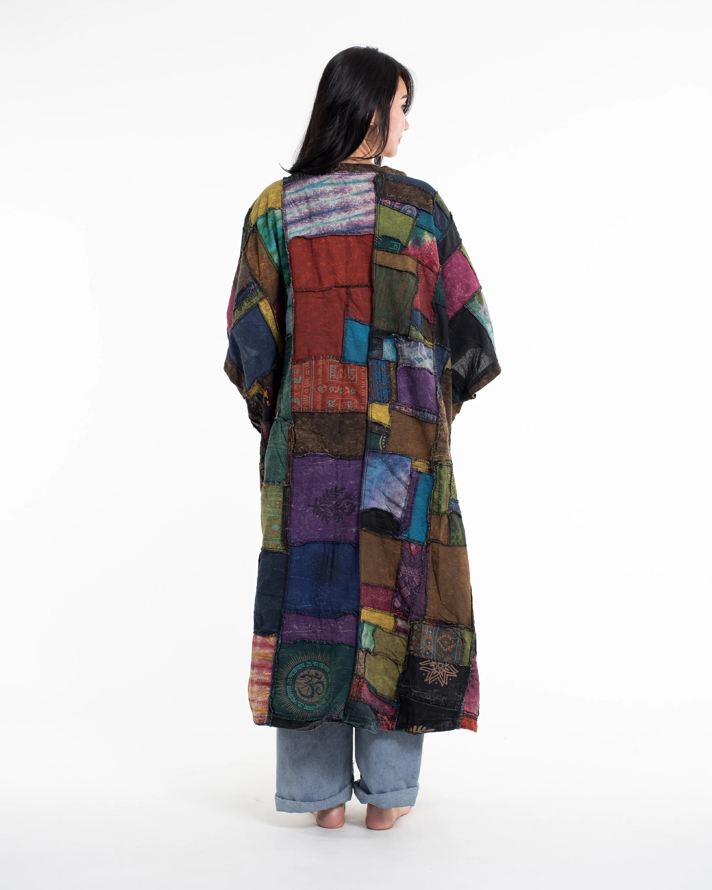 1938-Patchwork-Stonewash-Long-Kimono-Robe-in-Multi-Brown-5.webp Patchwork Stonewash Long Kimono Robe in Multi Brown