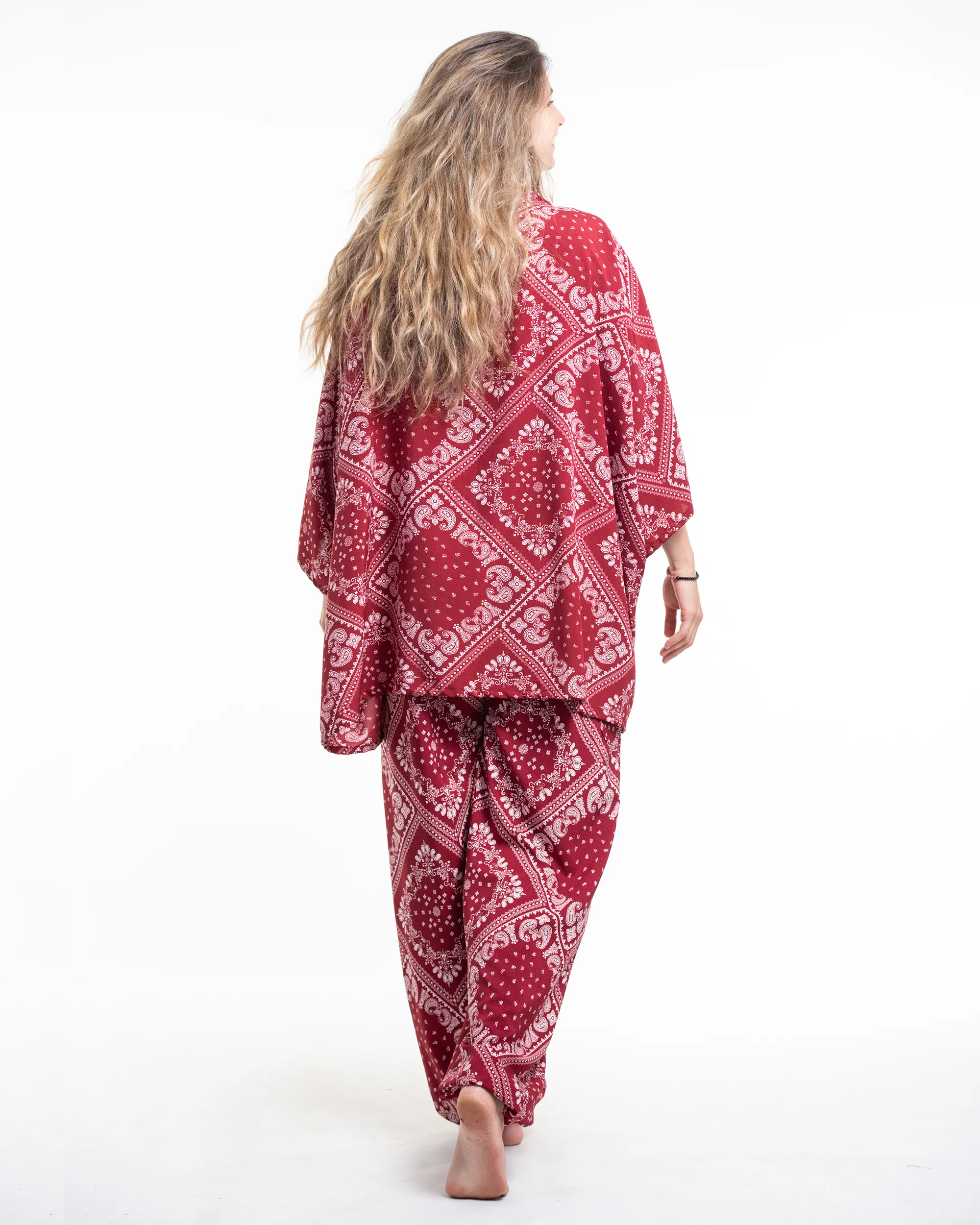 1950-Patchwork-Paisley-Kimono-Cardigan-in-Red-5.webp Patchwork Paisley Kimono Cardigan in Red